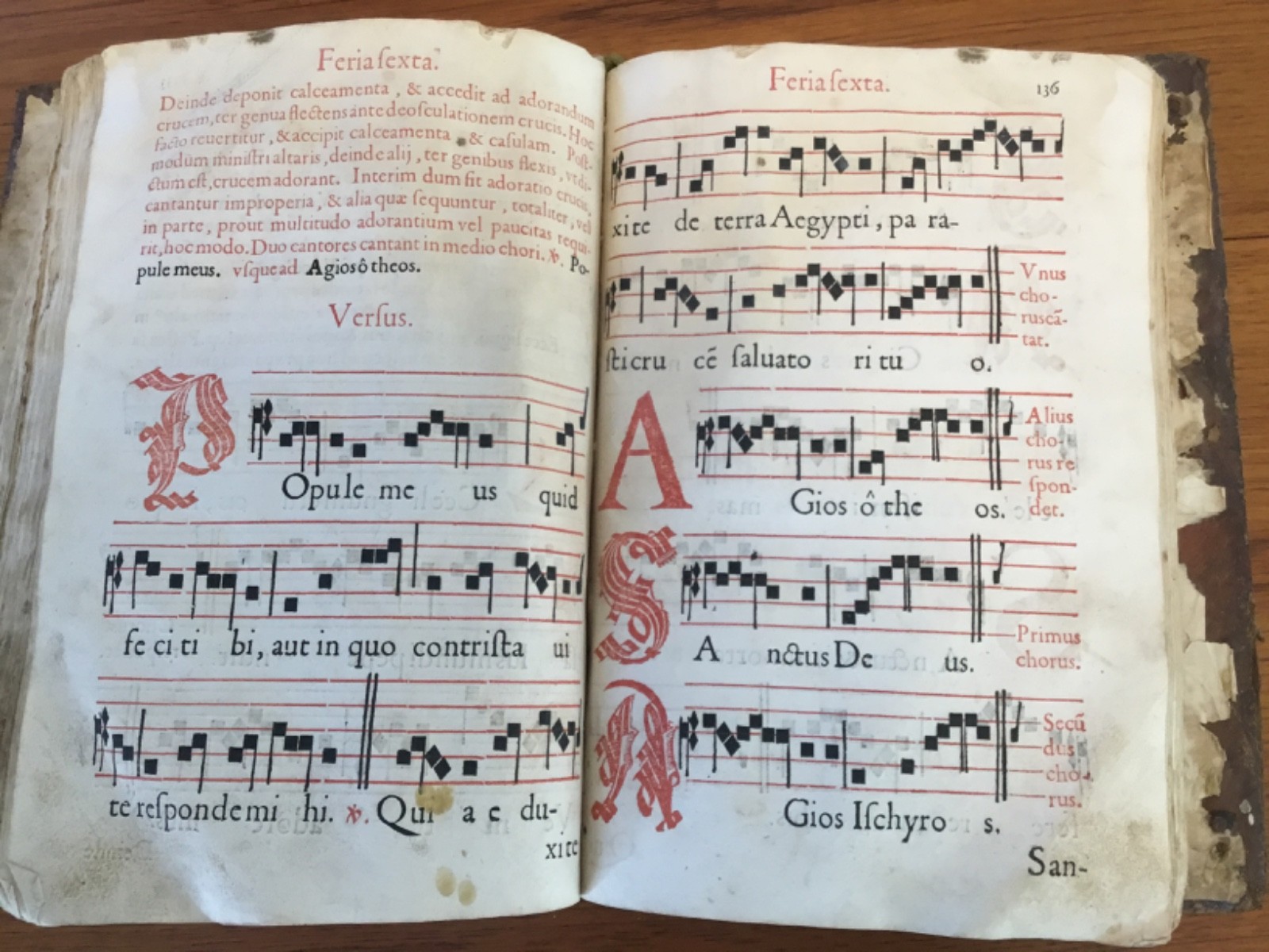 Printed 16th c. ANTIPHONAL – POPE PIUS V – 406 PAGES – CA 1570
