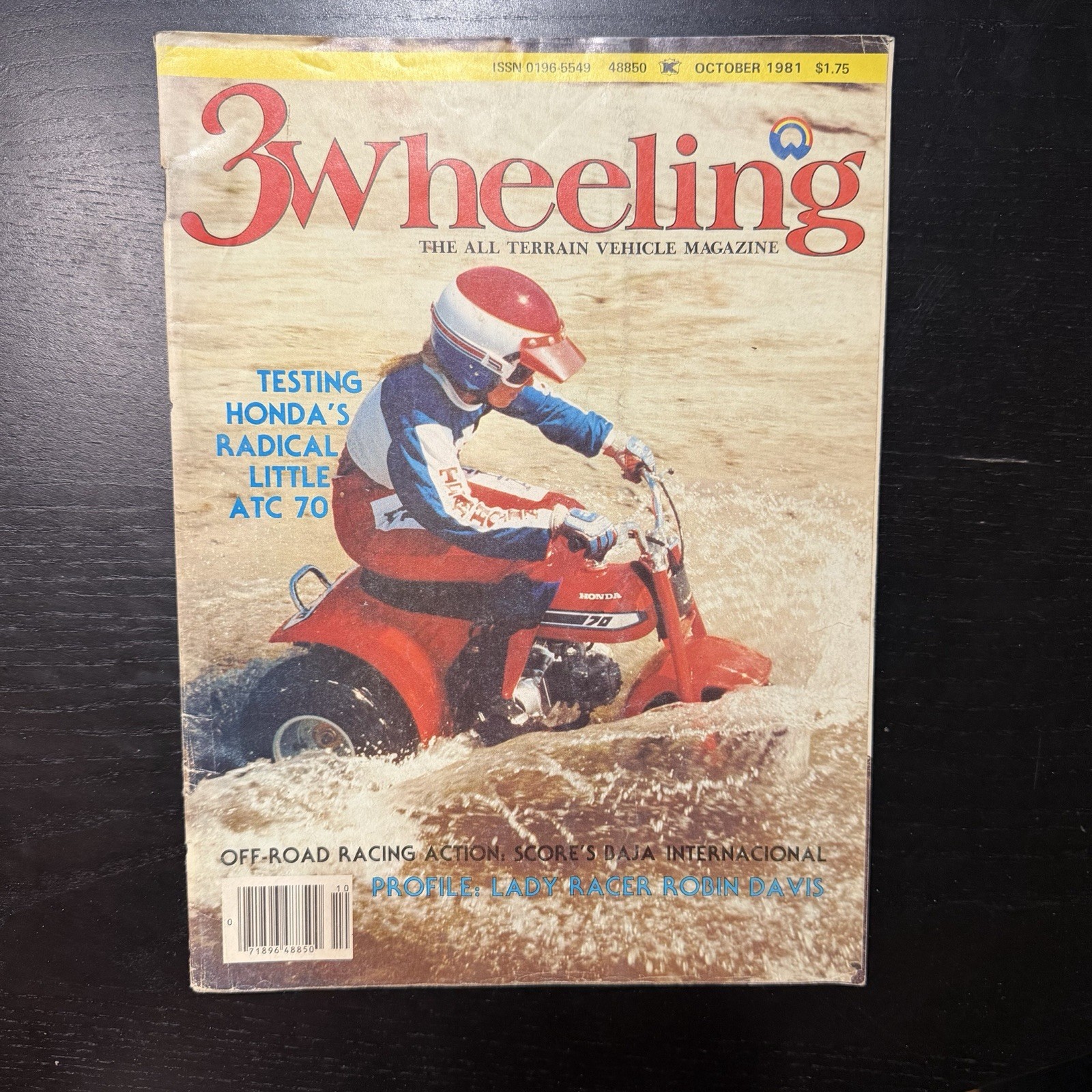 3 Wheeling Magazine Oct 1981 Honda ATC 70 Baja Racing Robin Davis ATV Vintage