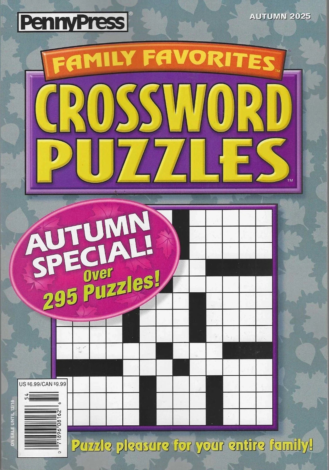 Penny Press Family Favorites Crossword Puzzles Magazine Autumn 2025
