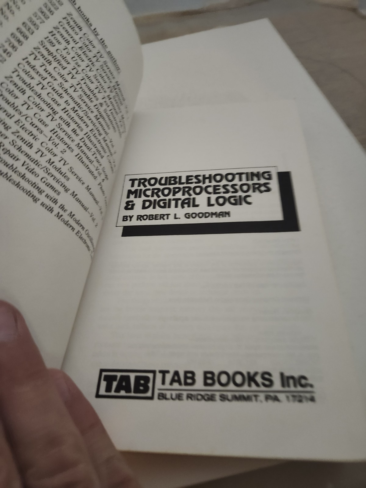 Troubleshooting Microprocessors and Digital Logic by Robert L. Goodman PB 1980