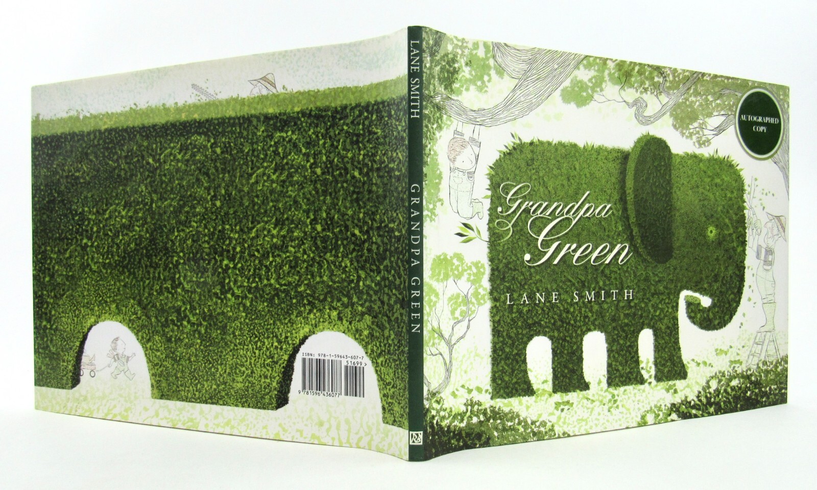 GRANDPA GREEN Lane Smith 2011 Roaring Brook Press HBDJ Signed 1st Caldecott EXC