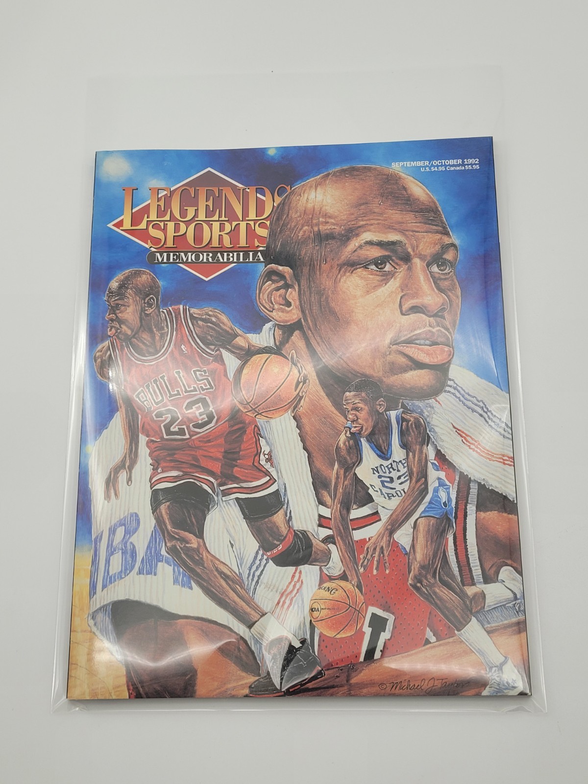 Michael Jordan 1992 Legends Sports Memorabilia Magazine Sep/Oct Uncut Sheet