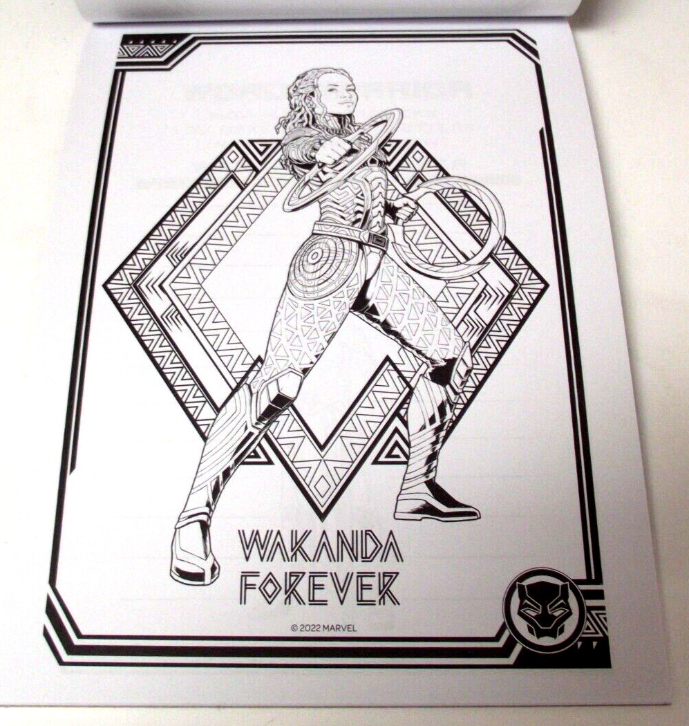 NEW Black Panther Wakanda Forever Create-A-Scene 90 Stickers Coloring Book Pad