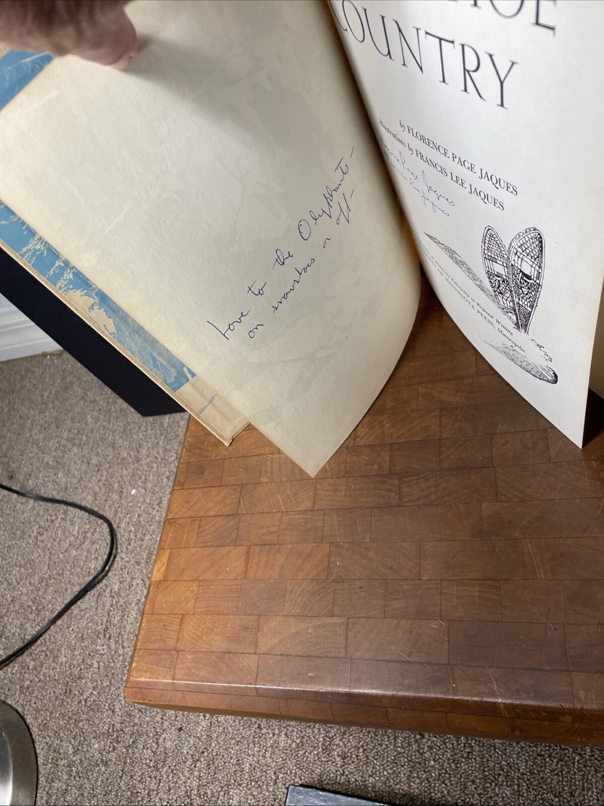 Snowshoe Country by Florence Page Jaques 1959 Rare 3rd printing SIGNED Inscribed