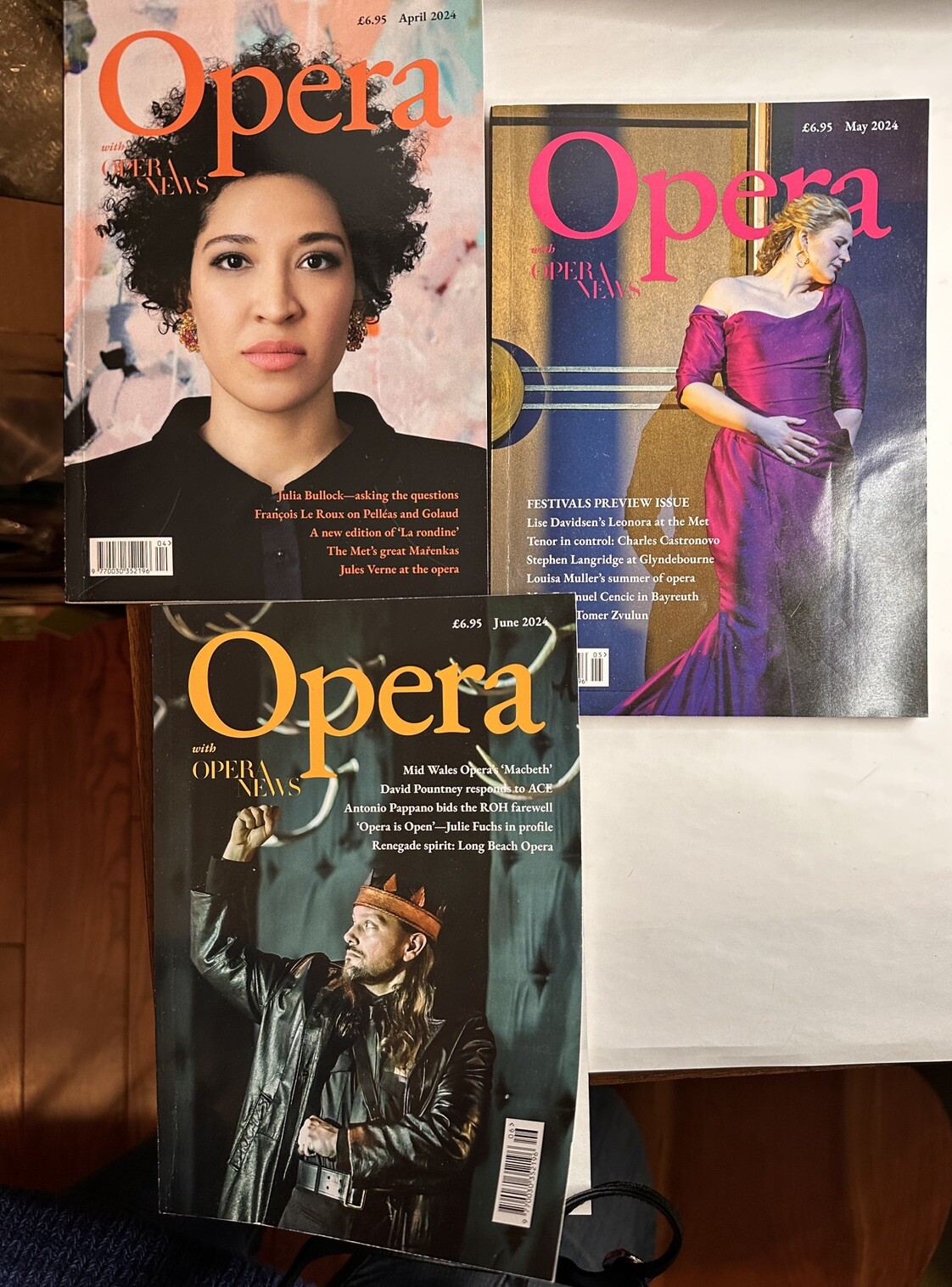 Opera Magazine W/Opera News: Apr/May/June 2024 Bullock Davidsen Macbeth Pappano
