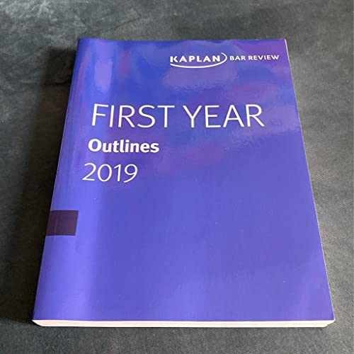 First Year Outlines – Paperback, by Kaplan Bar Review – Good