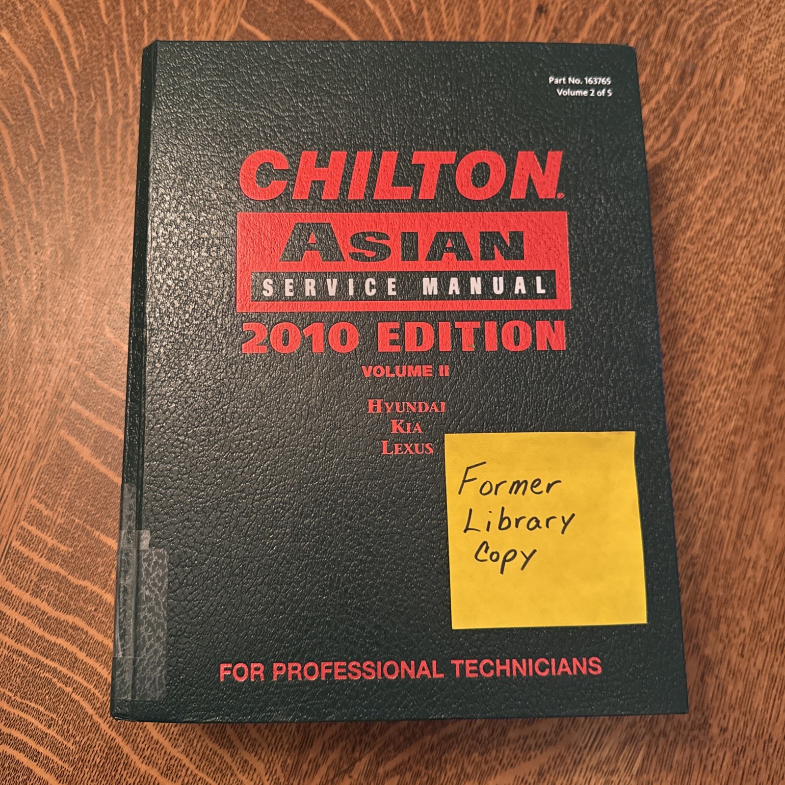 Chilton Asian Service Manual Hardcover Chilton. Vol 2 Of 5 Former Library Copy
