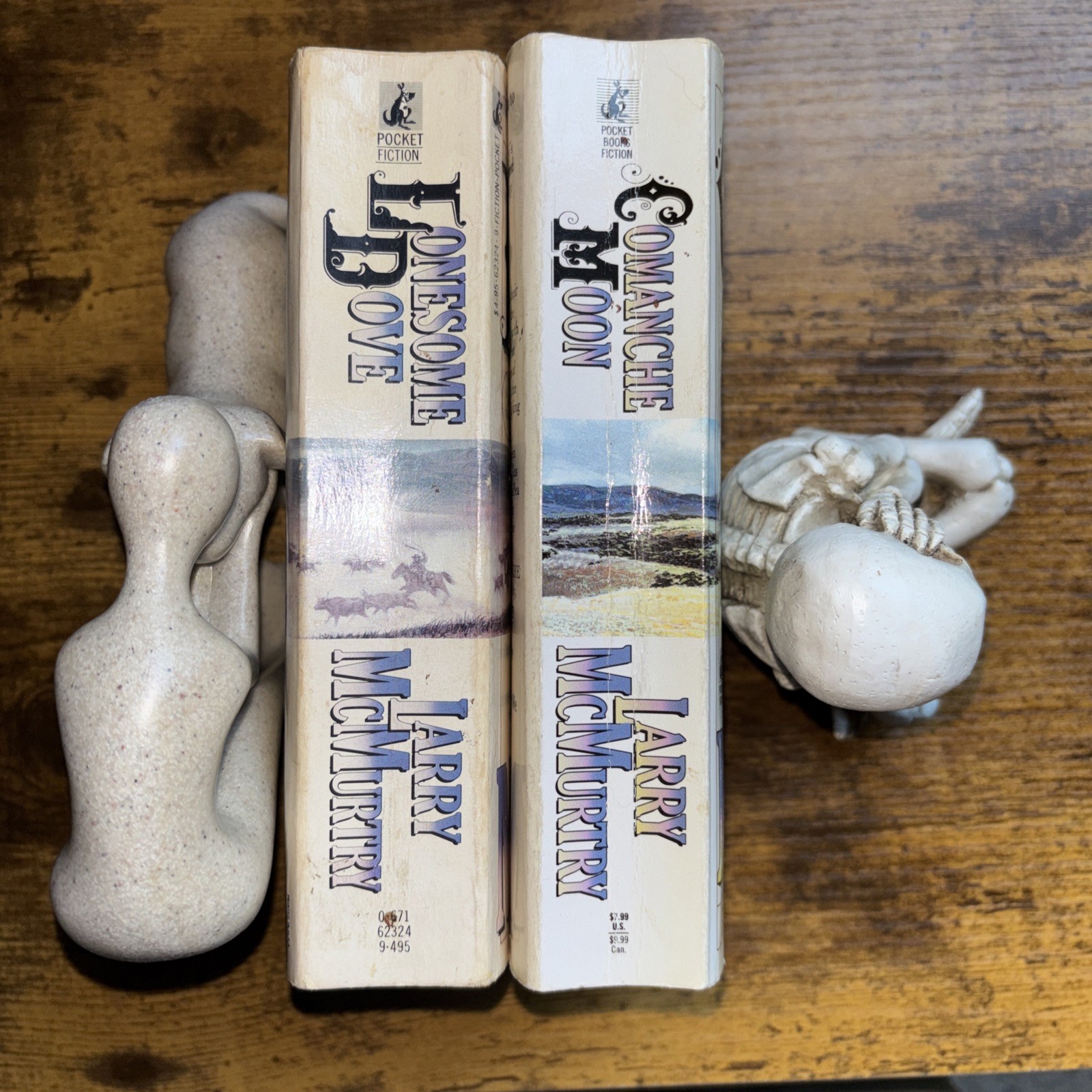 Larry McMurtry LONESOME DOVE & COMANCHE MOON 1st Pocket Books Paperbacks