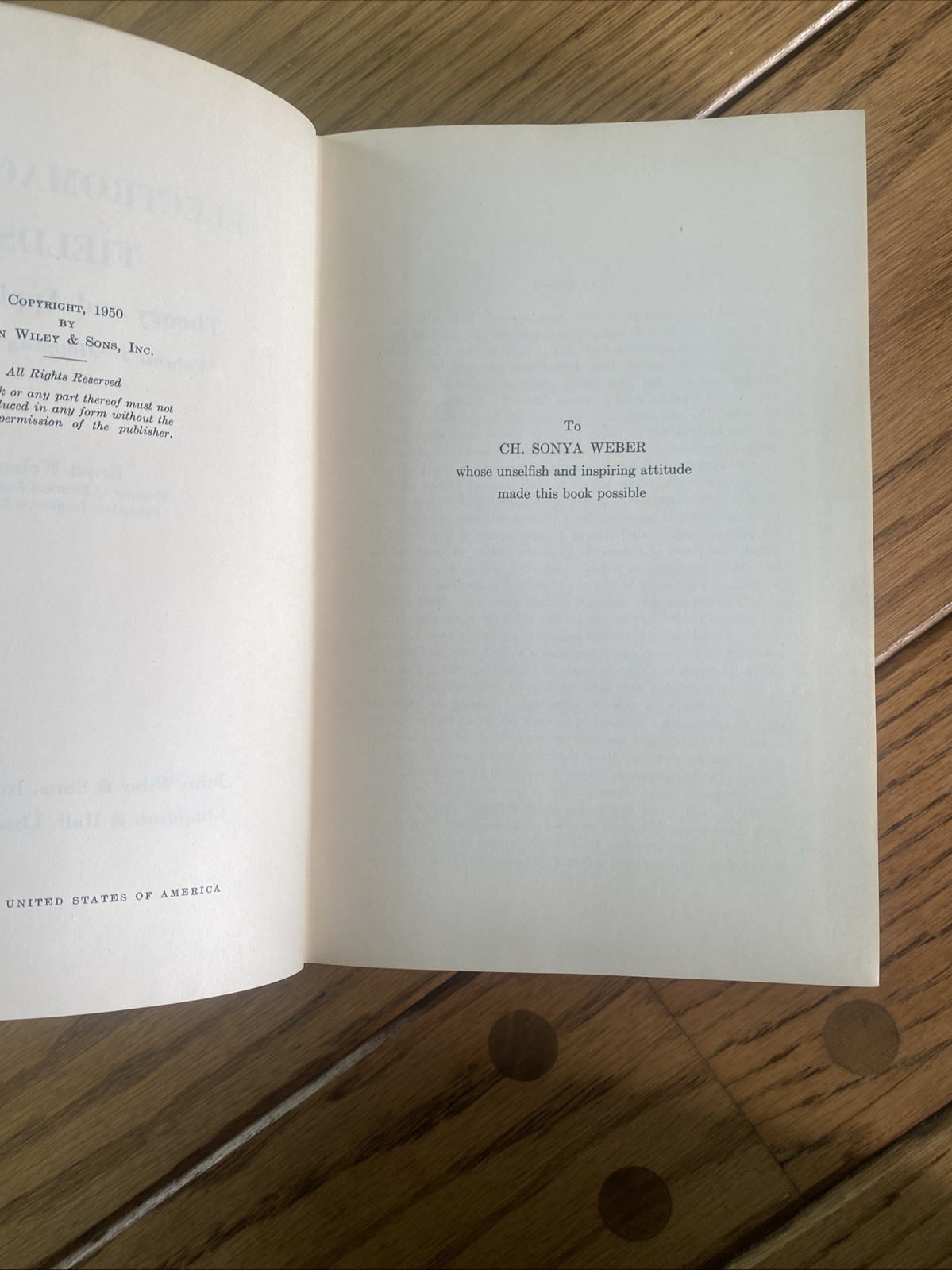 Electromagnetic Fields Theory & Application Volume 1 Mapping The Fields 1950 HC