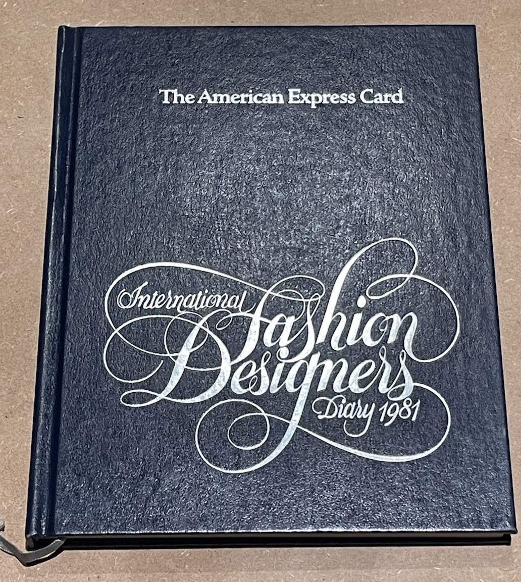 Vintage 1981 International Fashion Designers Diary – AMEX YSL Dior RL More Rare