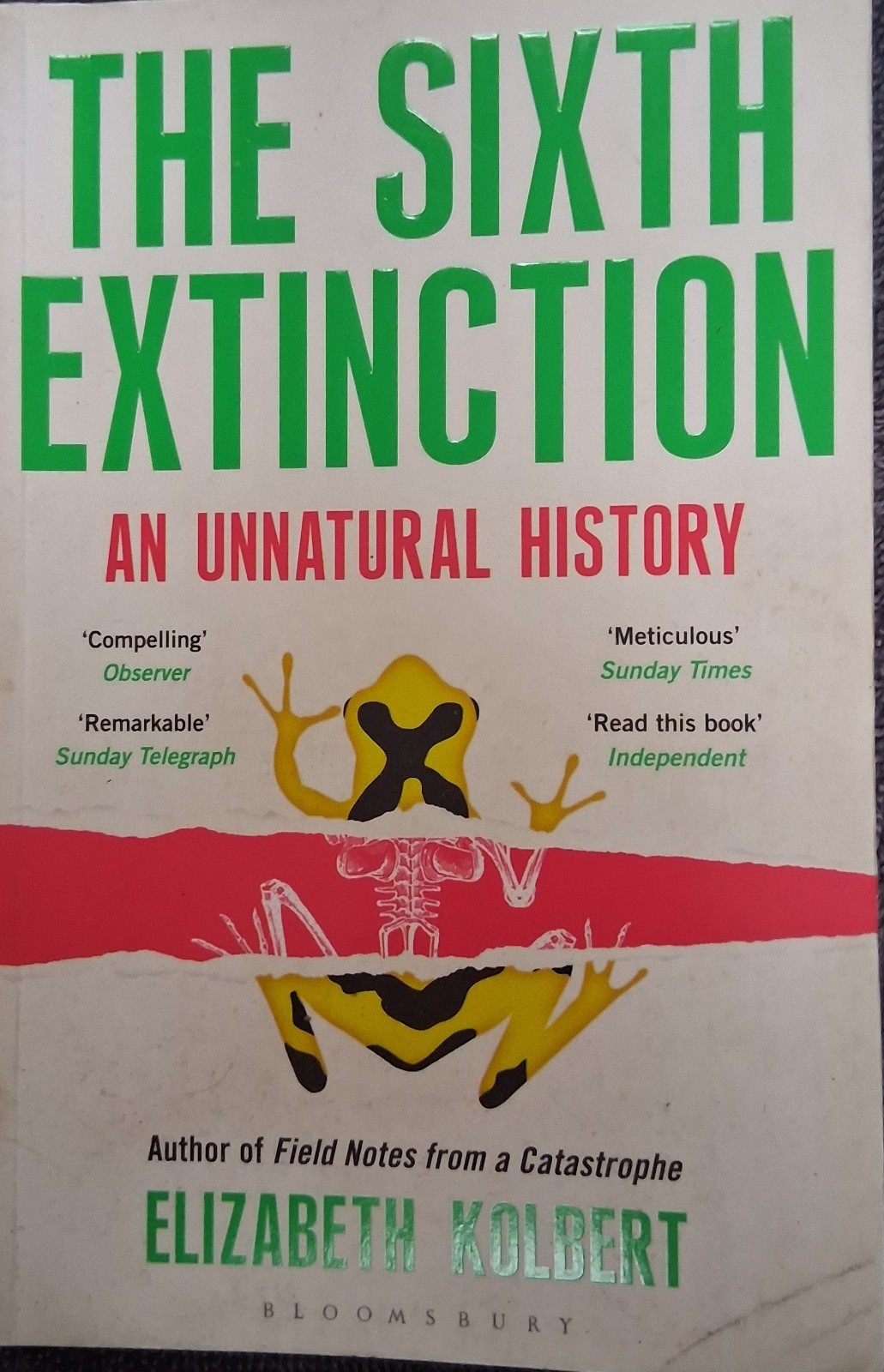 Elizabeth Kolbert The Sixth Extinction An Unnatural History Environment Studies