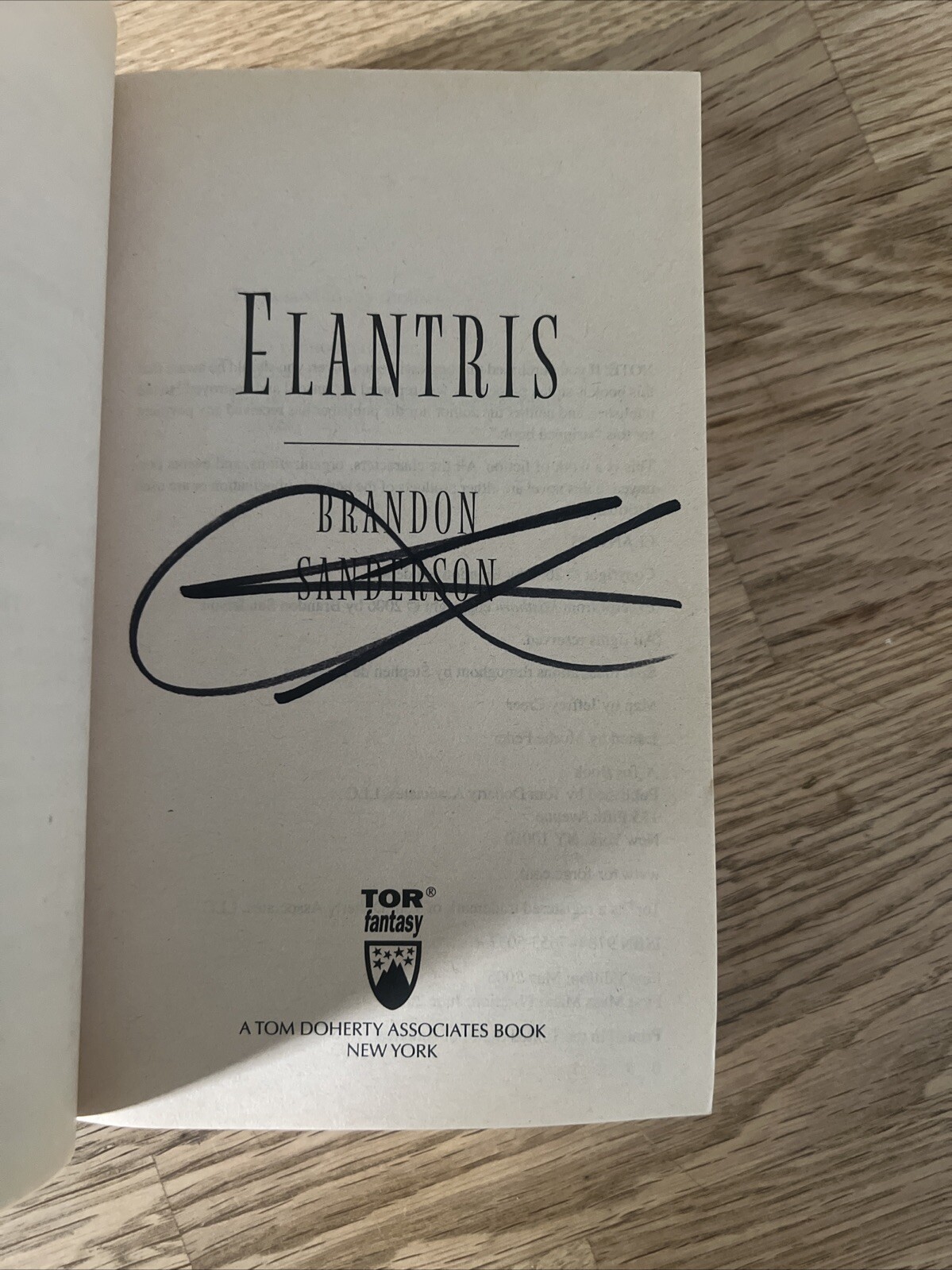 Elantris (2006) SIGNED by Brandon Sanderson First Mass Market Edition