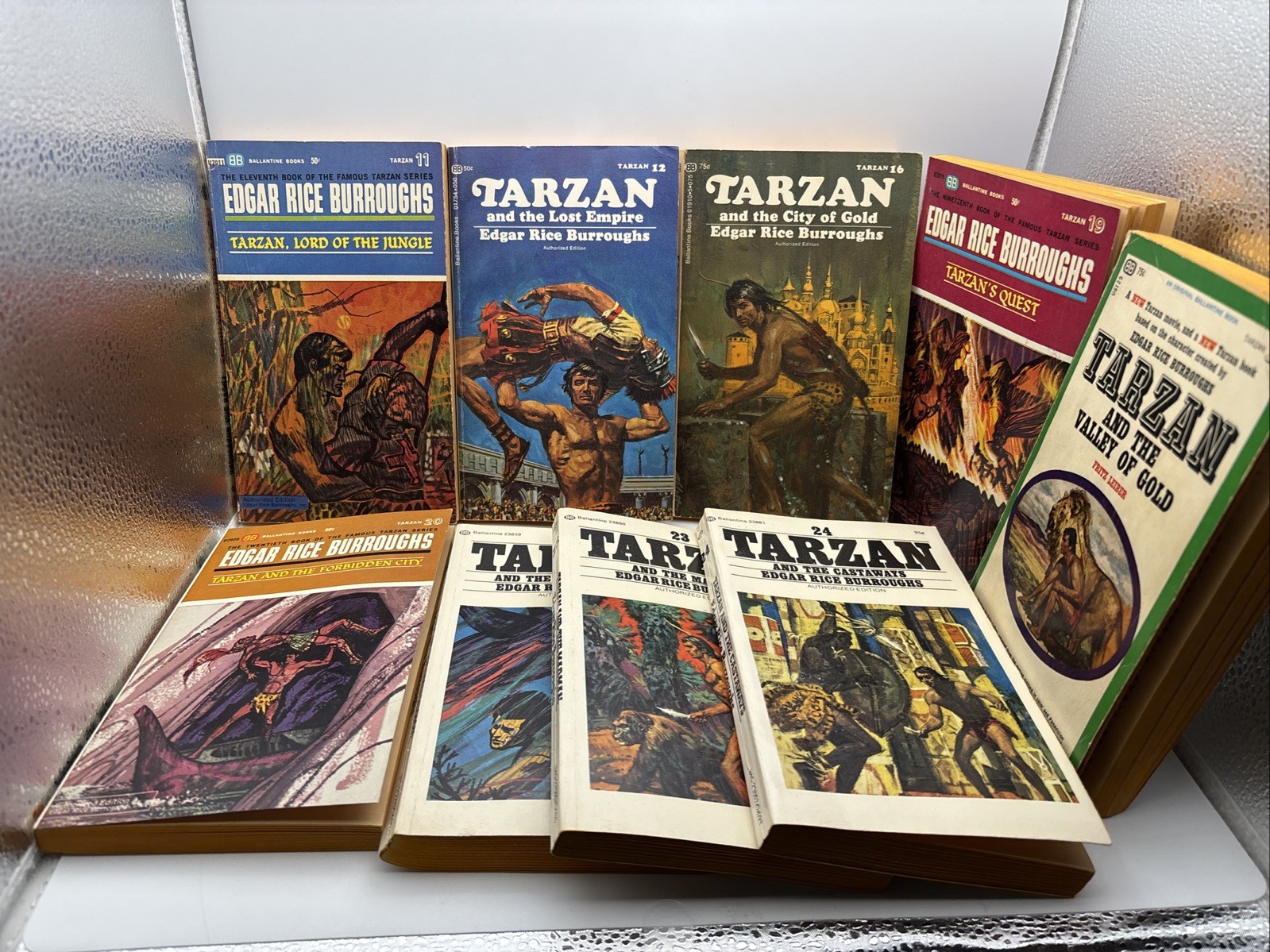 Edgar Rice Burroughs TARZAN SERIES lot of 9 Ballantine 1960’s READ