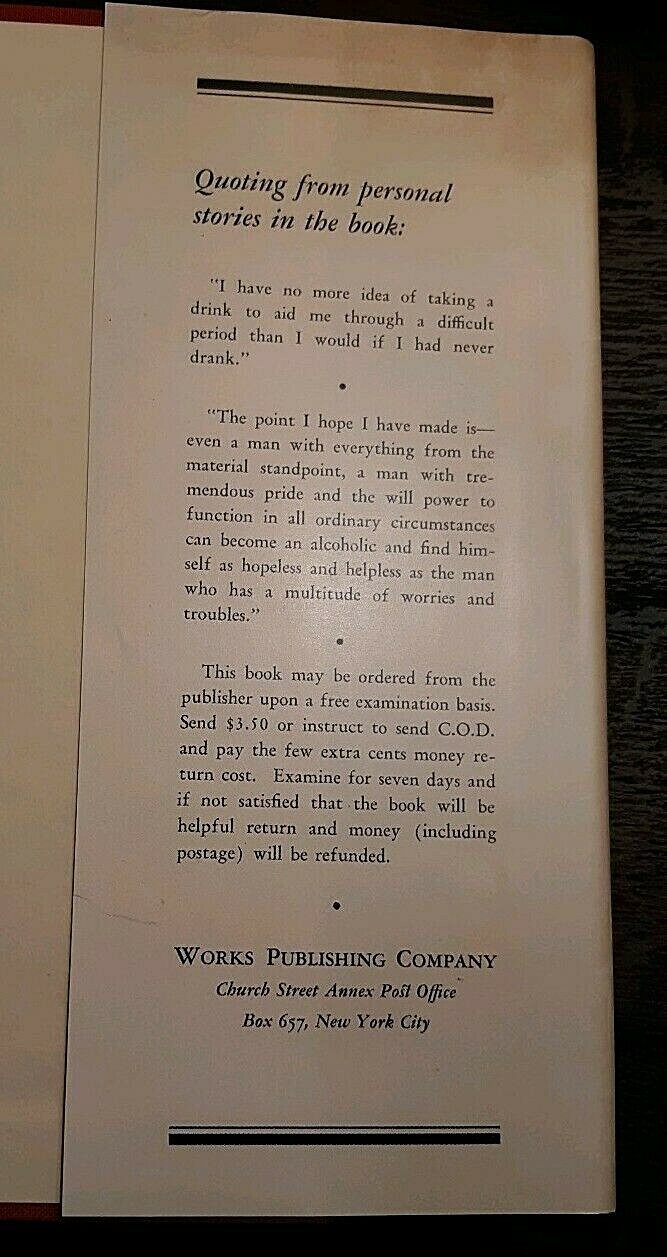 AA ALCOHOLICS ANONYMOUS LTD EDITION Pathway to a Cure BIG BOOK Cover NUMBERED