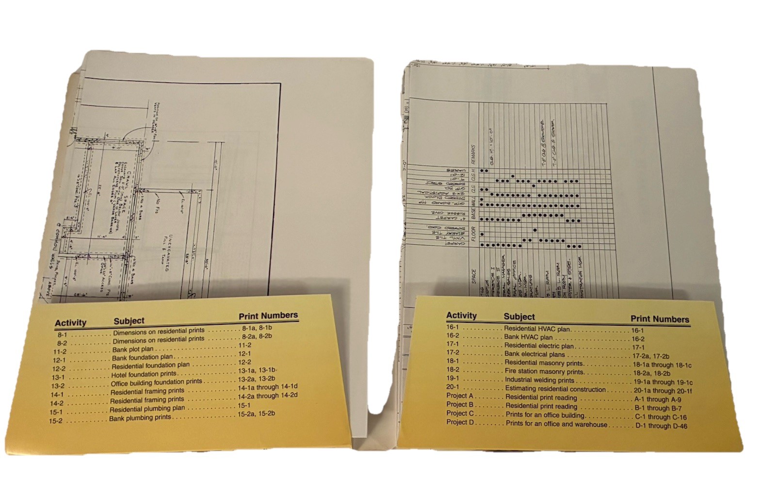 Walter C. Brown/Print Reading for Construction: Residential-Commercial 2pcs/A25