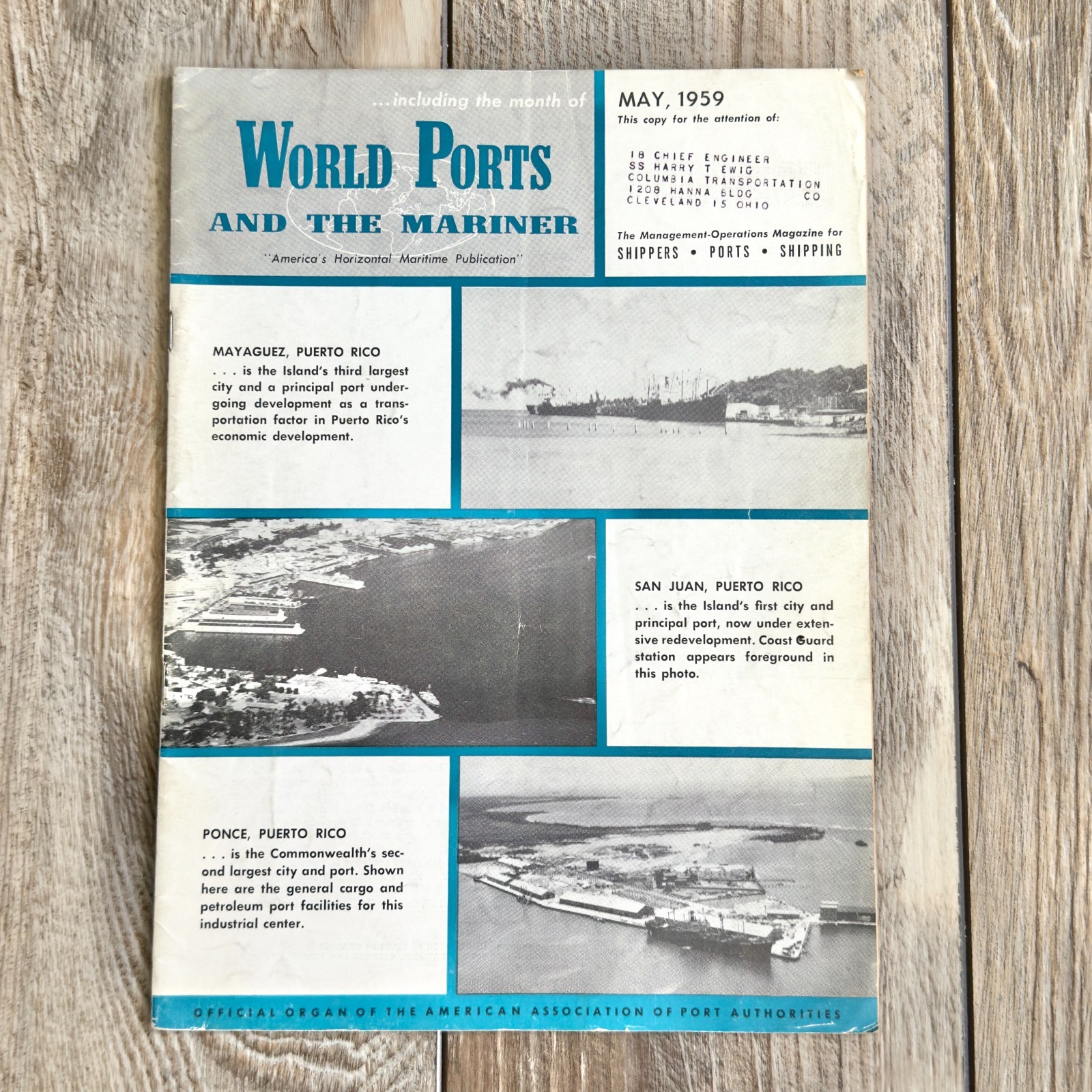 World Ports And The Mariner Shippers Magazine Lot Of 2 Mobile Maritime Ad 1959