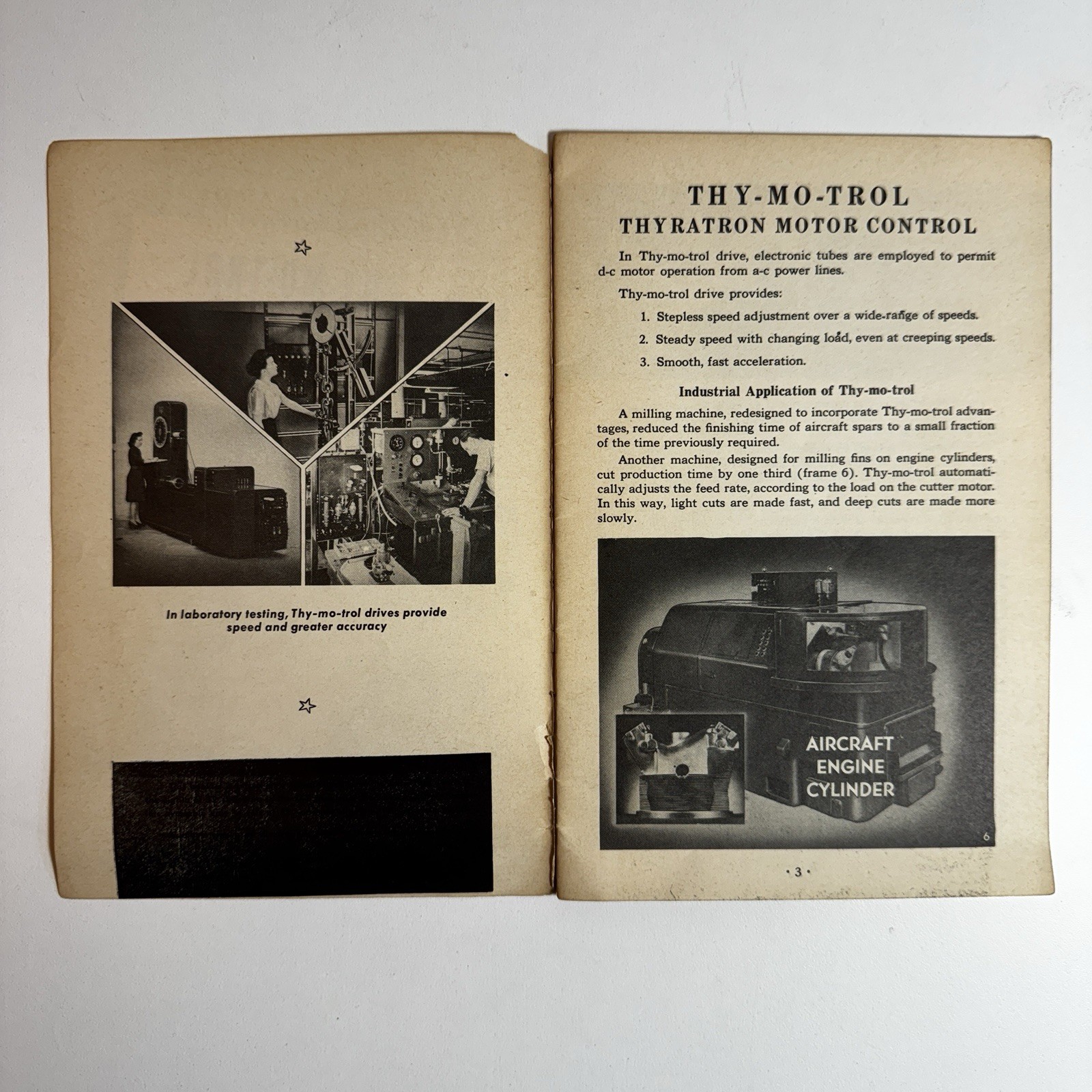General Electric Industrial Electronics Thy-Mo-Trol Thyratron Motor Control 1946