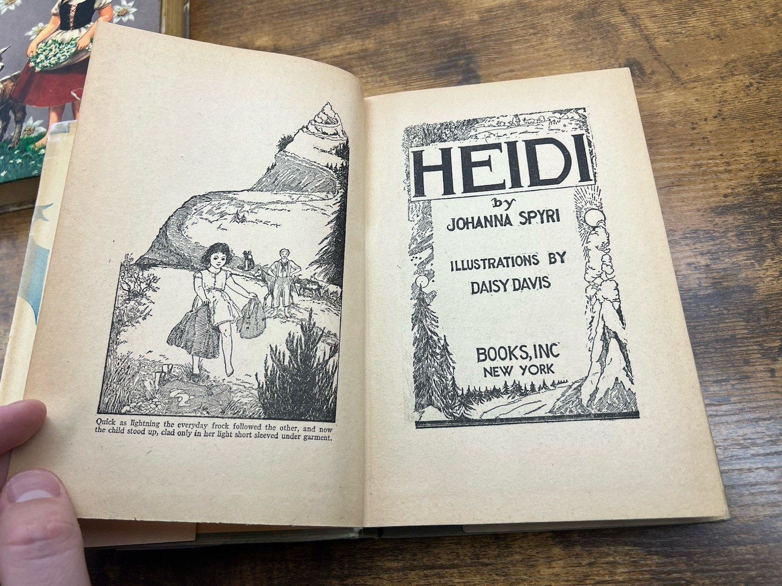 Lot of 2 Vintage HEIDI Books Johanna Spyri – 1939 & 1955