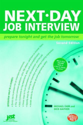 Next Day Job Interview: Prepare Tonight and- 1593576048, Michael Farr, paperback