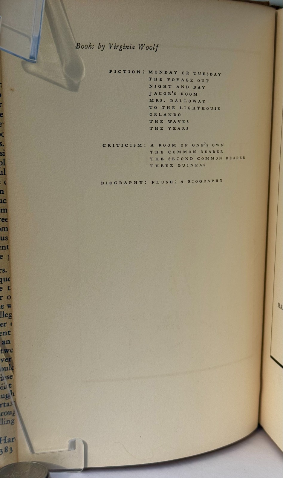 Virginia Woolf Three Guineas 1938 First American Edition Harcourt Brace Original