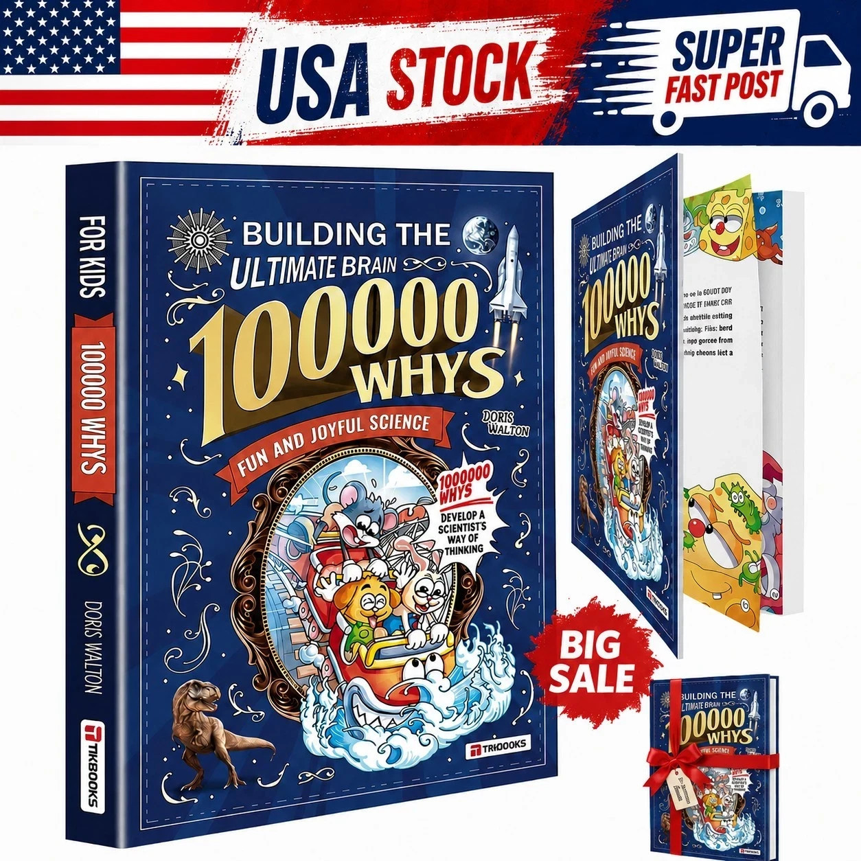 Children’s Encyclopedia 100000 Whys Kids Book Ages 6-12 Extracurricular Reading
