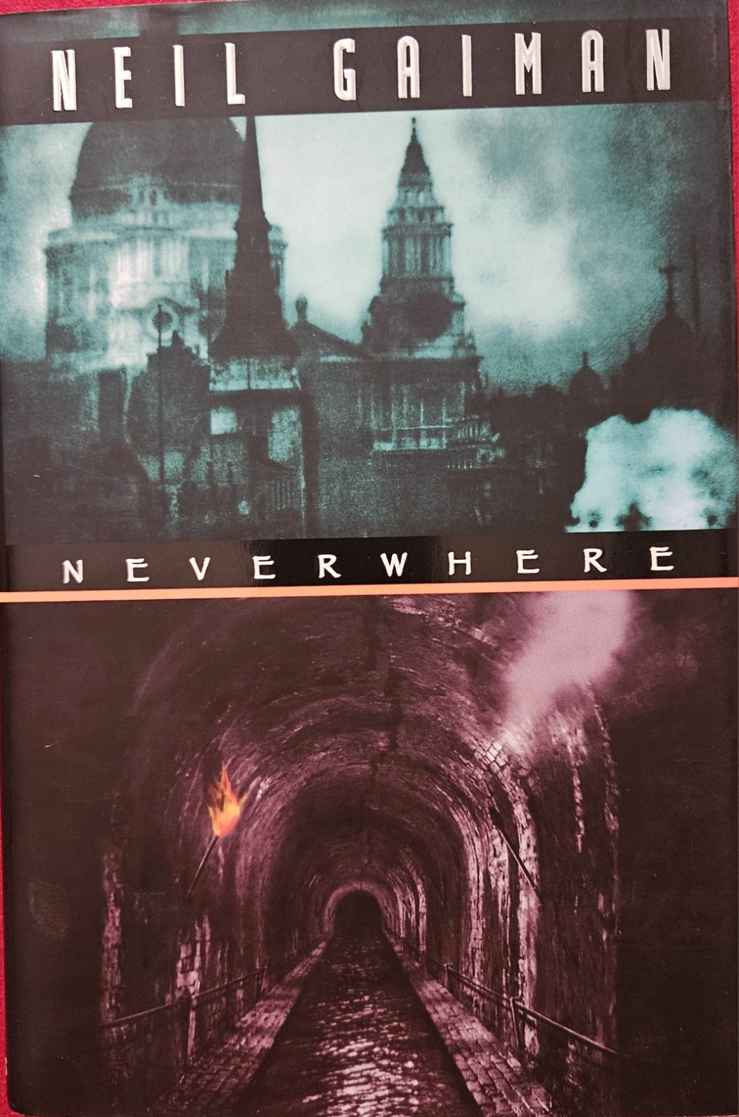 Signed Neverwhere by Neil Gaiman, 1997. 1st Edition 1st Printing, Avon, HC/DJ