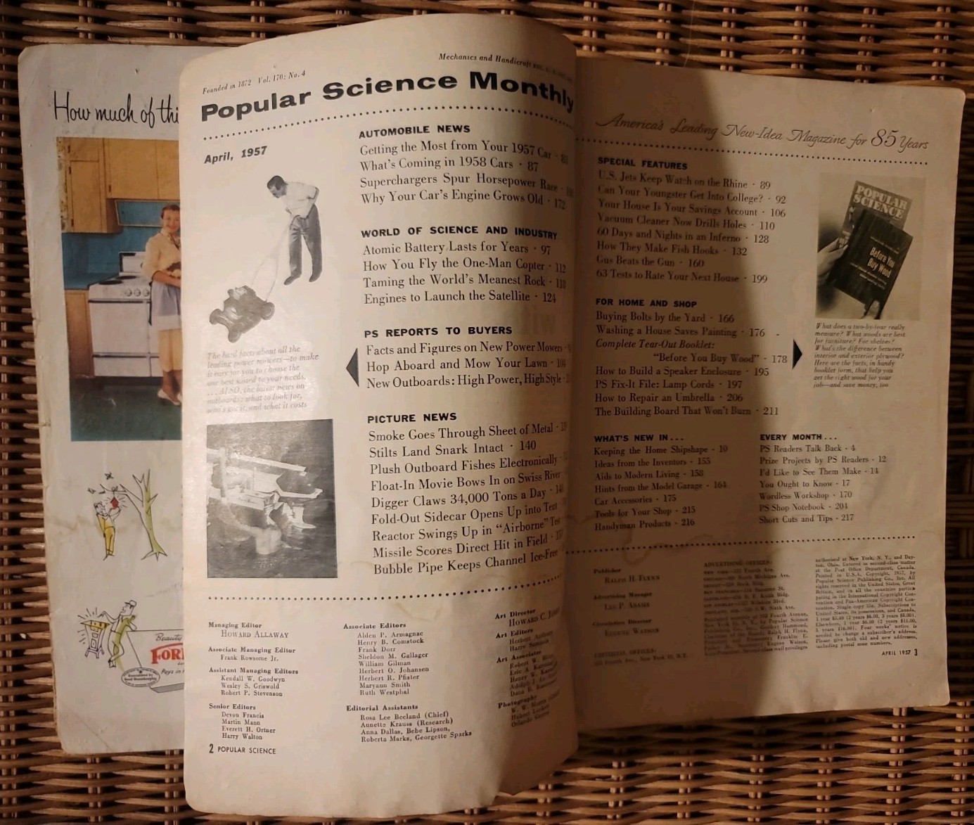 Popular Science Magazine February, April, & May 1957 Volume 170 Issues 2,4, & 5