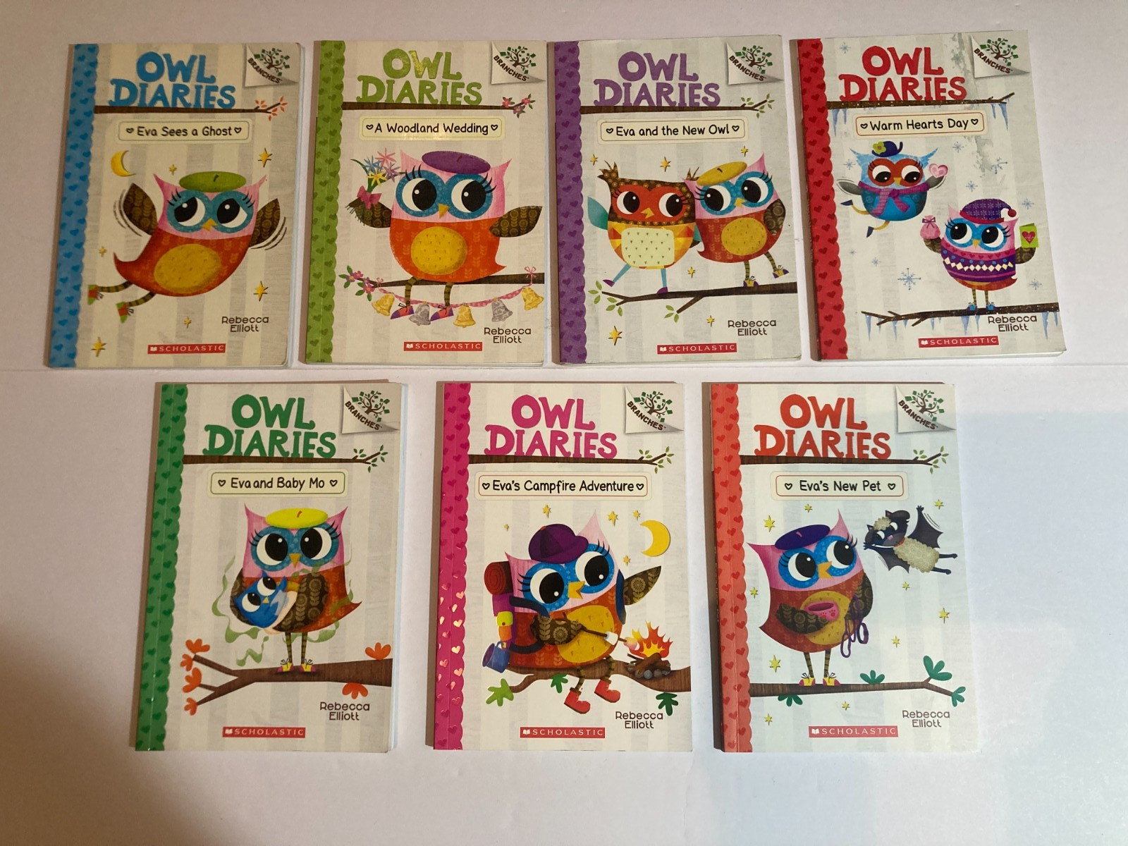 Lot OWL DIARIES chapter REBECCA ELLIOTT Woodland Wedding EVA SEES GHOST lot of 7