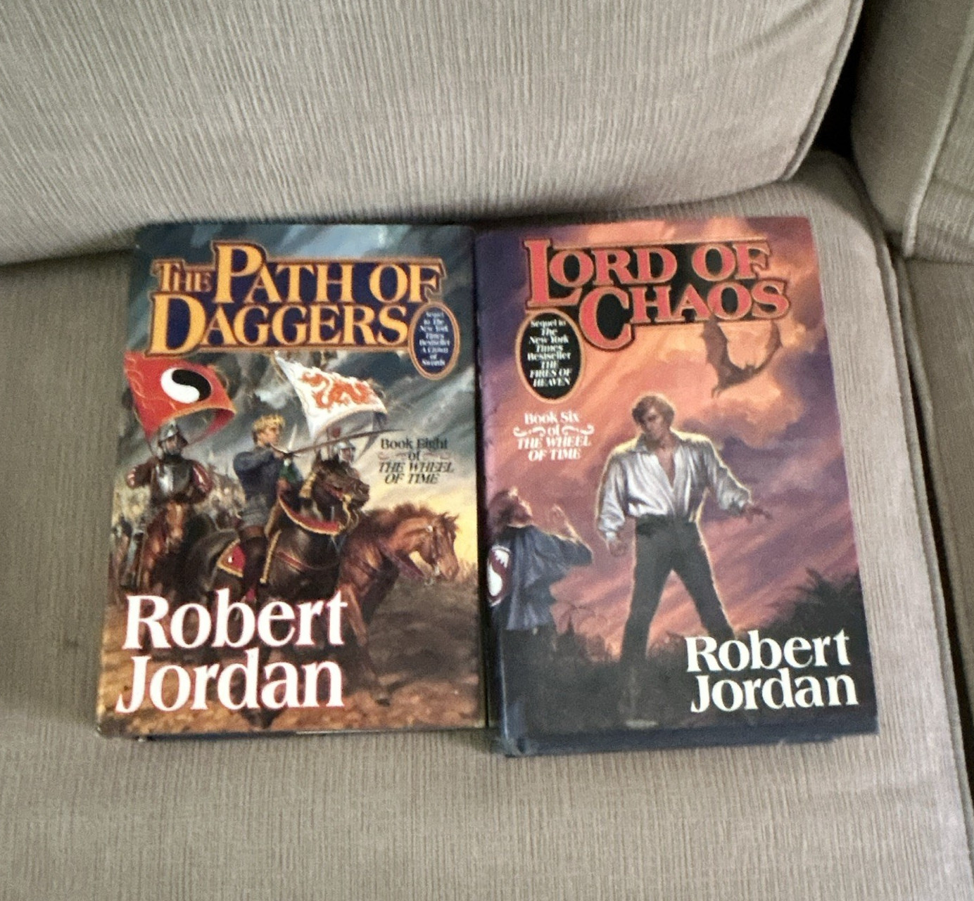 Robert Jordan Wheel of Time HC 1st Ed Lot: Lord of Chaos & Path of Daggers