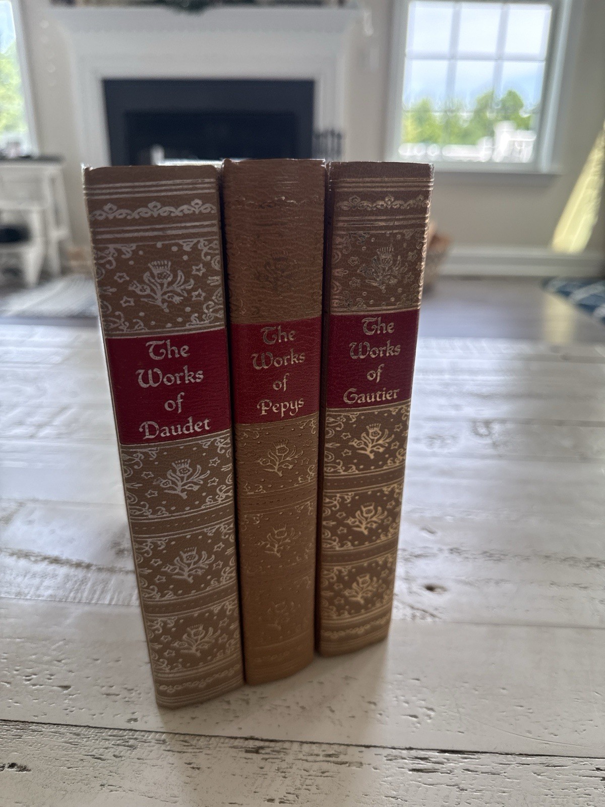 Works of Daudet Pepys Gautier Black’s Readers Service 1969 Faux Leather 3 Books