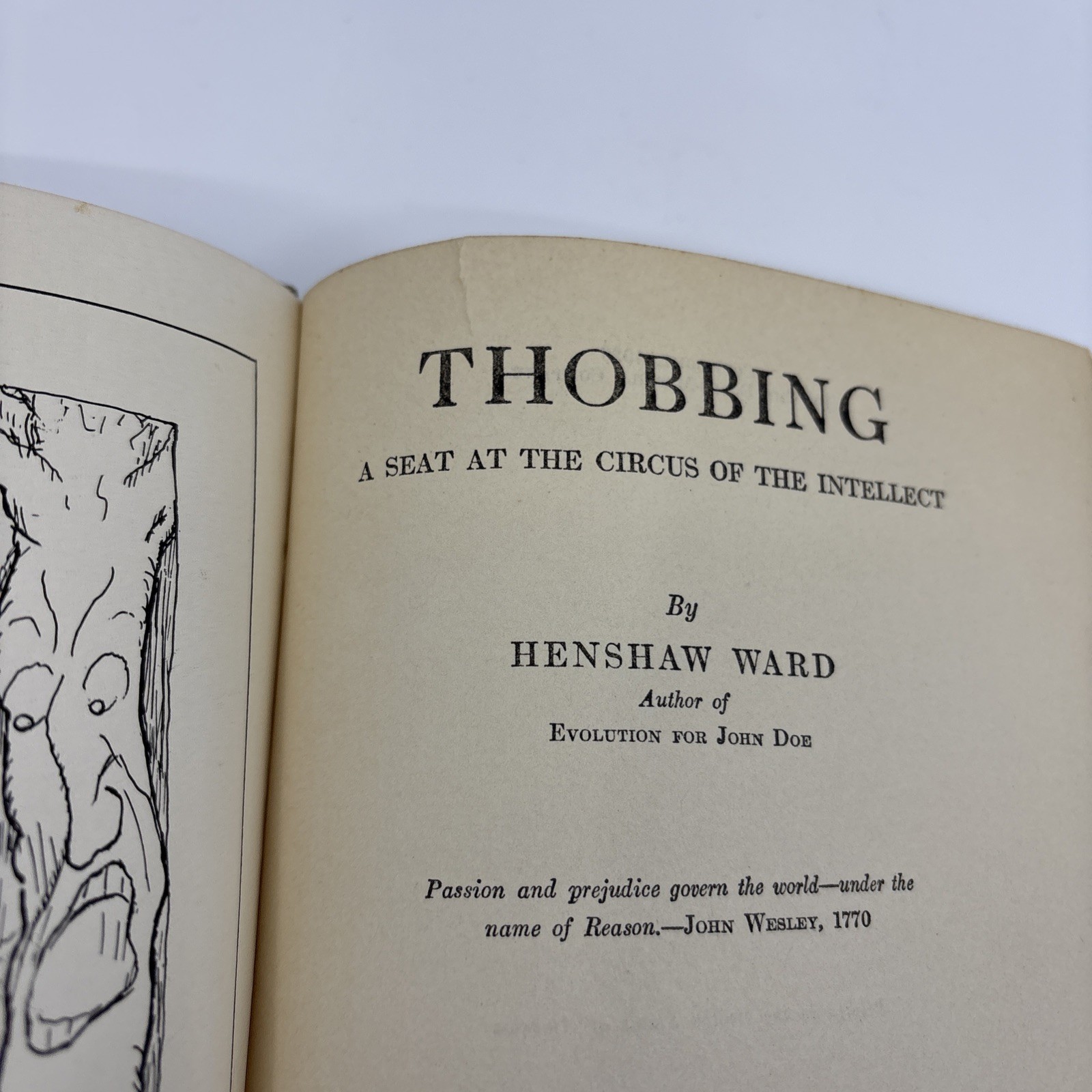 Thobbing : A Seat At The Circus Of The Intellect (Hardcover 1926) Henshaw Ward