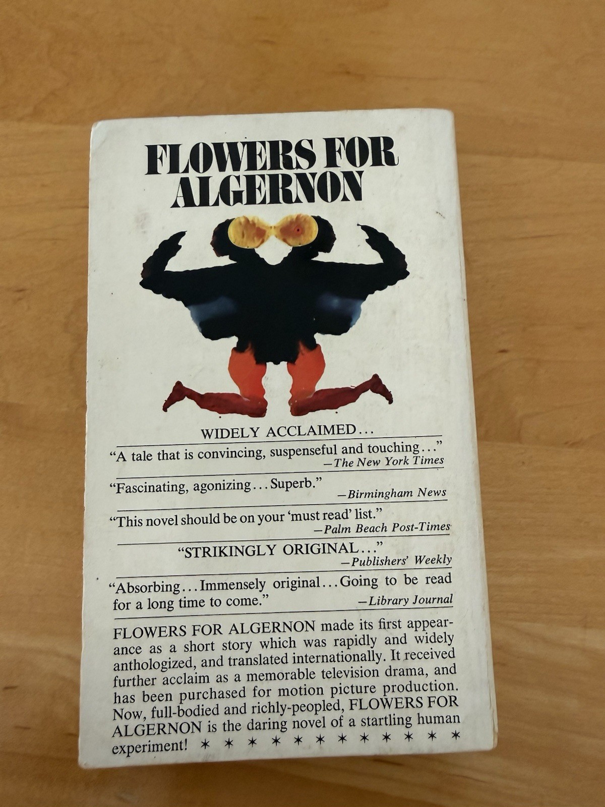 Flowers for Algernon Daniel Keyes 1st Bantam Paperback Edition 1967 S3339 see ad