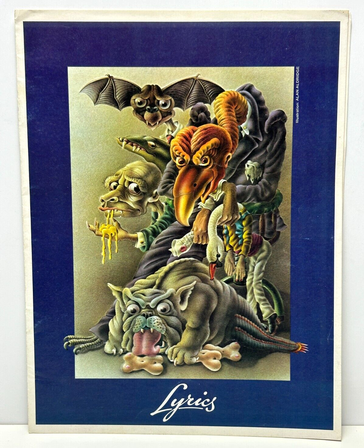 LYRICS COLOR BROCHURE / PAMPHLET (1976) Elton John ILLUSTRATED BY ALAN ALDRIDGE