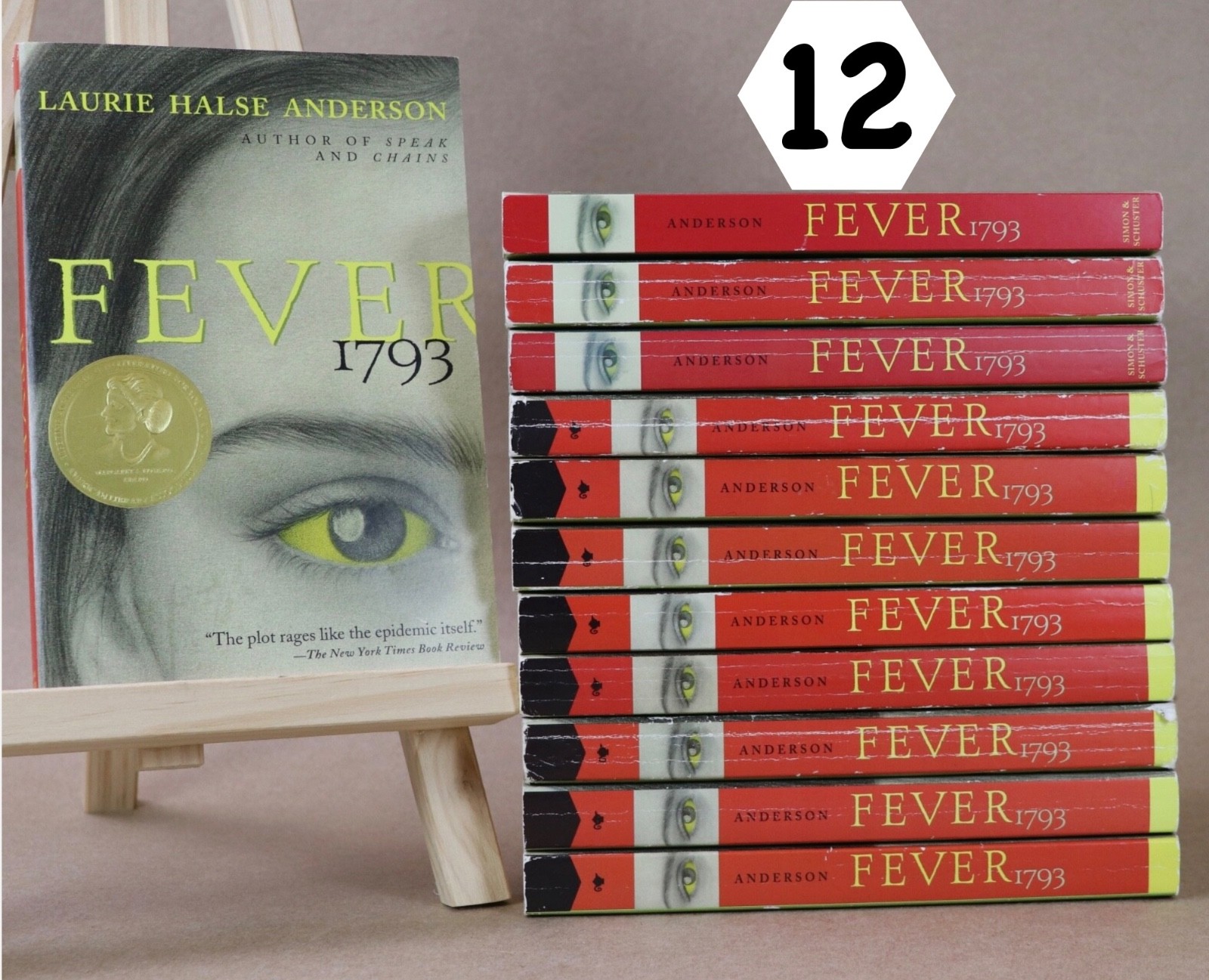 Lot (12) Fever 1793 Paperback Guided Reading Teachers Set by Laurie Halse Anders