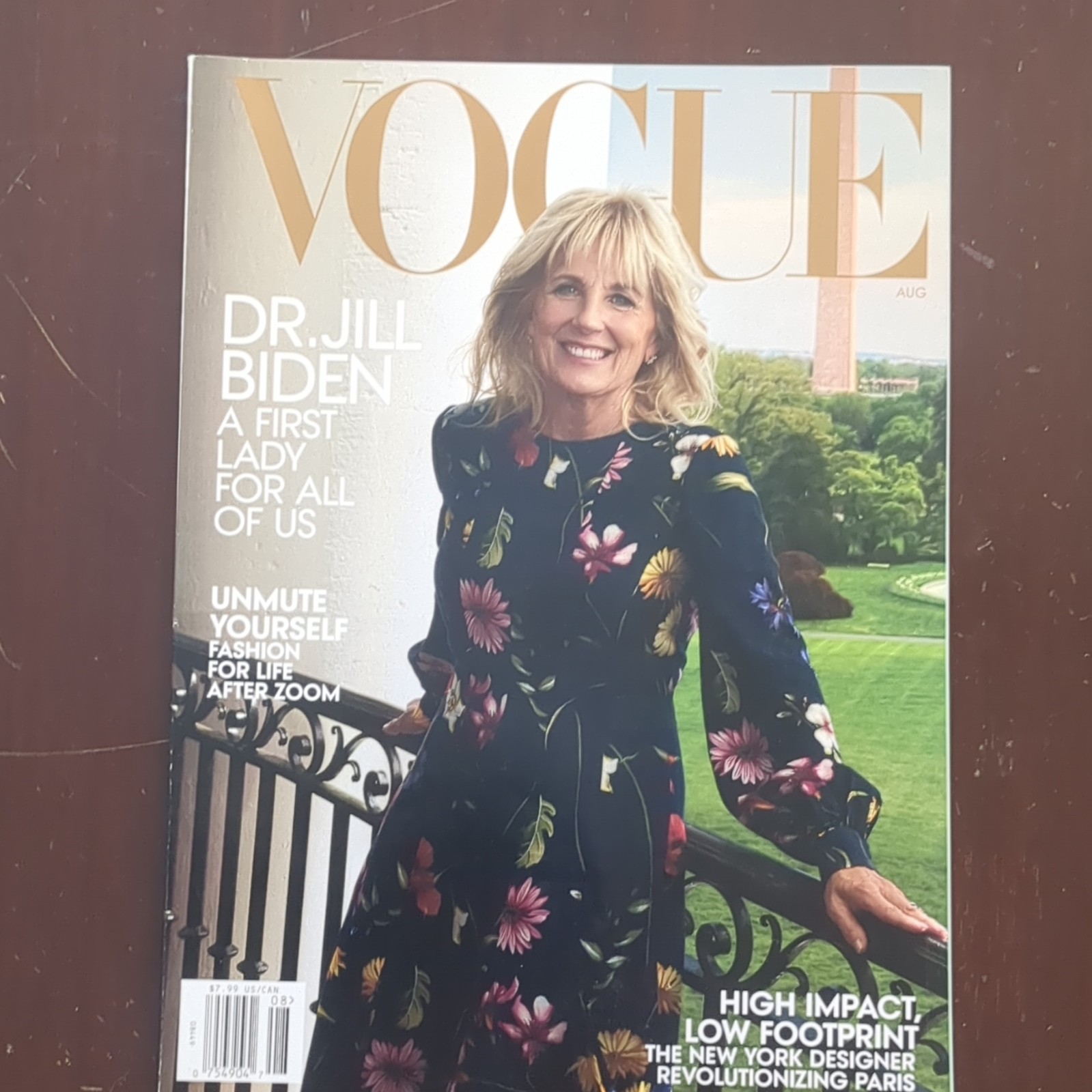 VOGUE August 2021 Issue Dr. Jill Biden Cover, English Illustrated Fashion