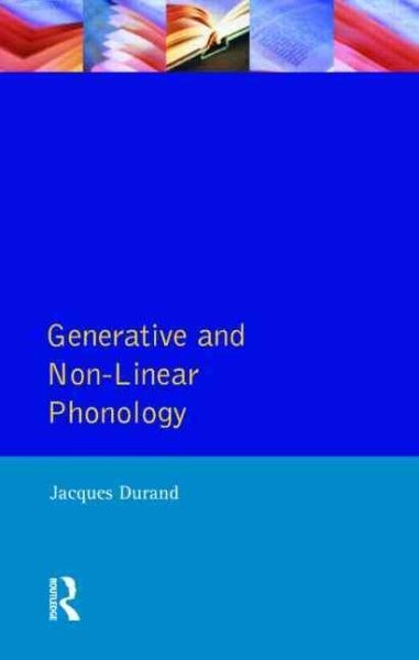 Generative and Non-Linear Phonology, Paperback by Durand, Jacques, Like New U…
