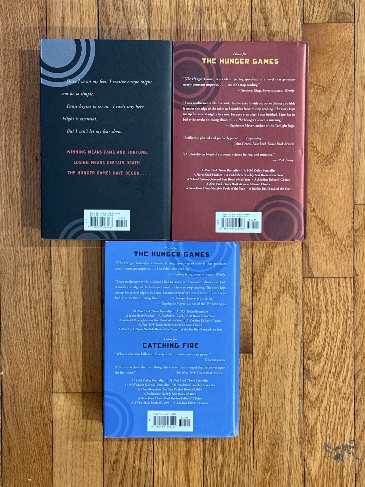 Hunger Games 3-Book Hardcover Set with DJ—first editions—VERY GOOD