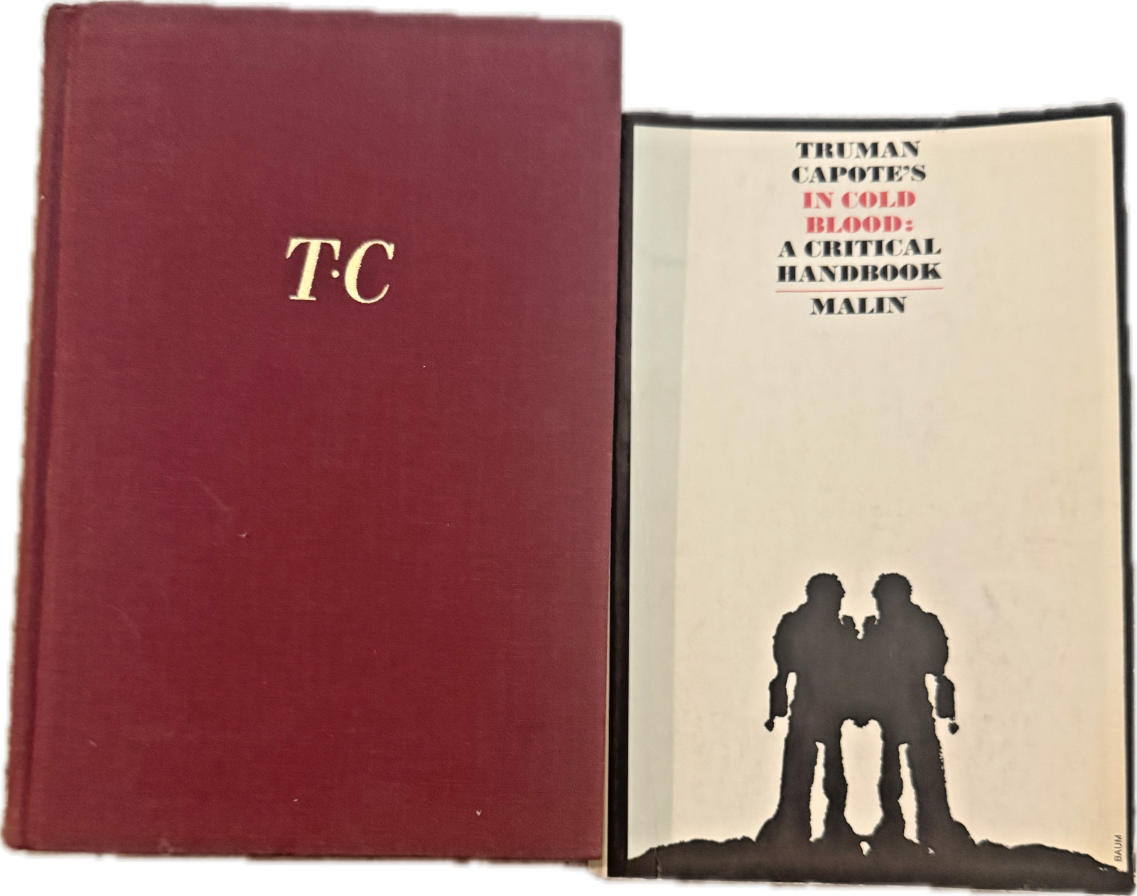 In Cold Blood by Truman Capote 1965 First Printing Duo w/Malin Critical Handbook