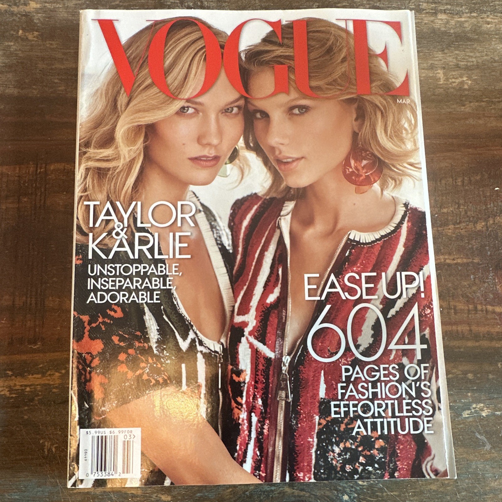 VOGUE March 2015 Issue 03 Taylor Swift & Karlie Kloss Cover Illustrated