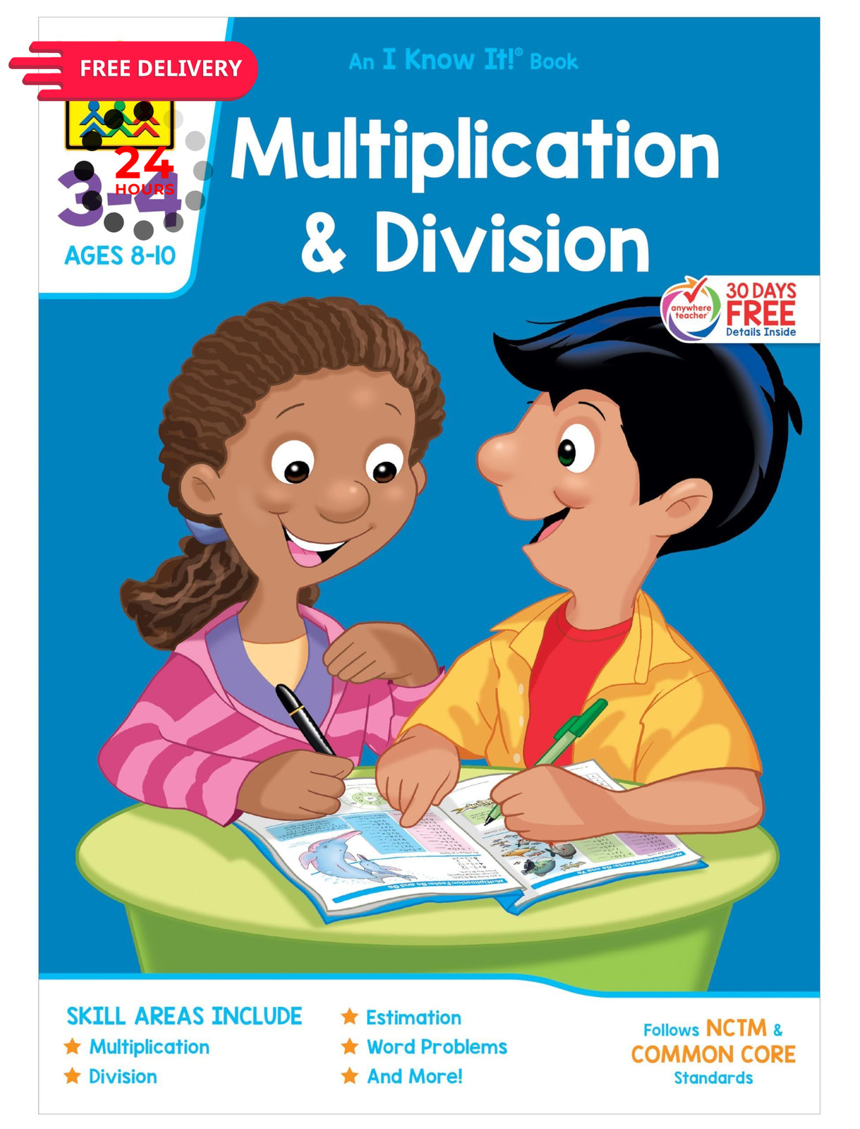 School Zone Multiplication & Division Workbook: 32 Pages, 3rd Grade, 4th…