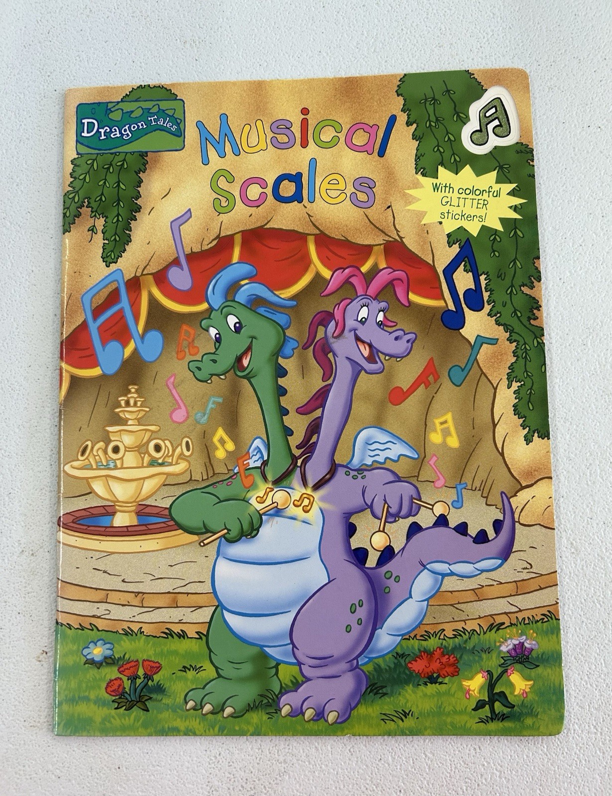 Vintage 2001 Dragon Tales Musical Scales Coloring Sticker Activity Book Y2K