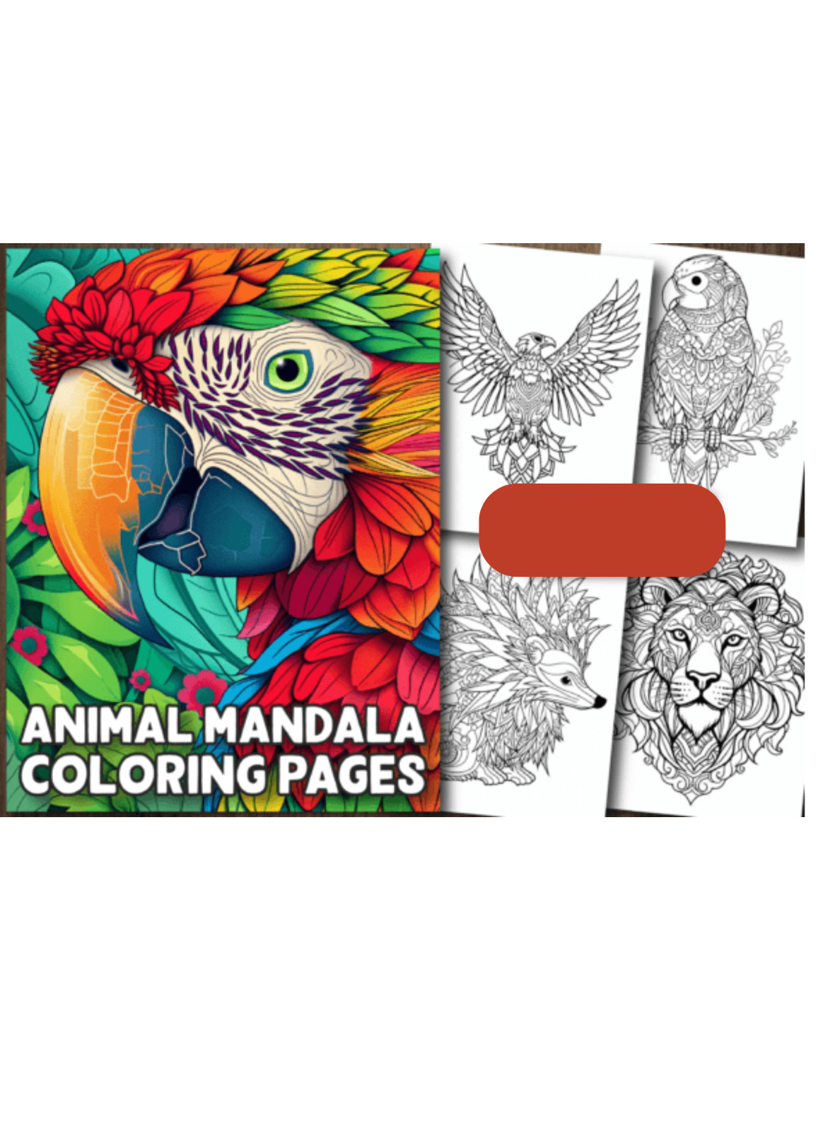 animal mandalas coloring bookfun fo all ages