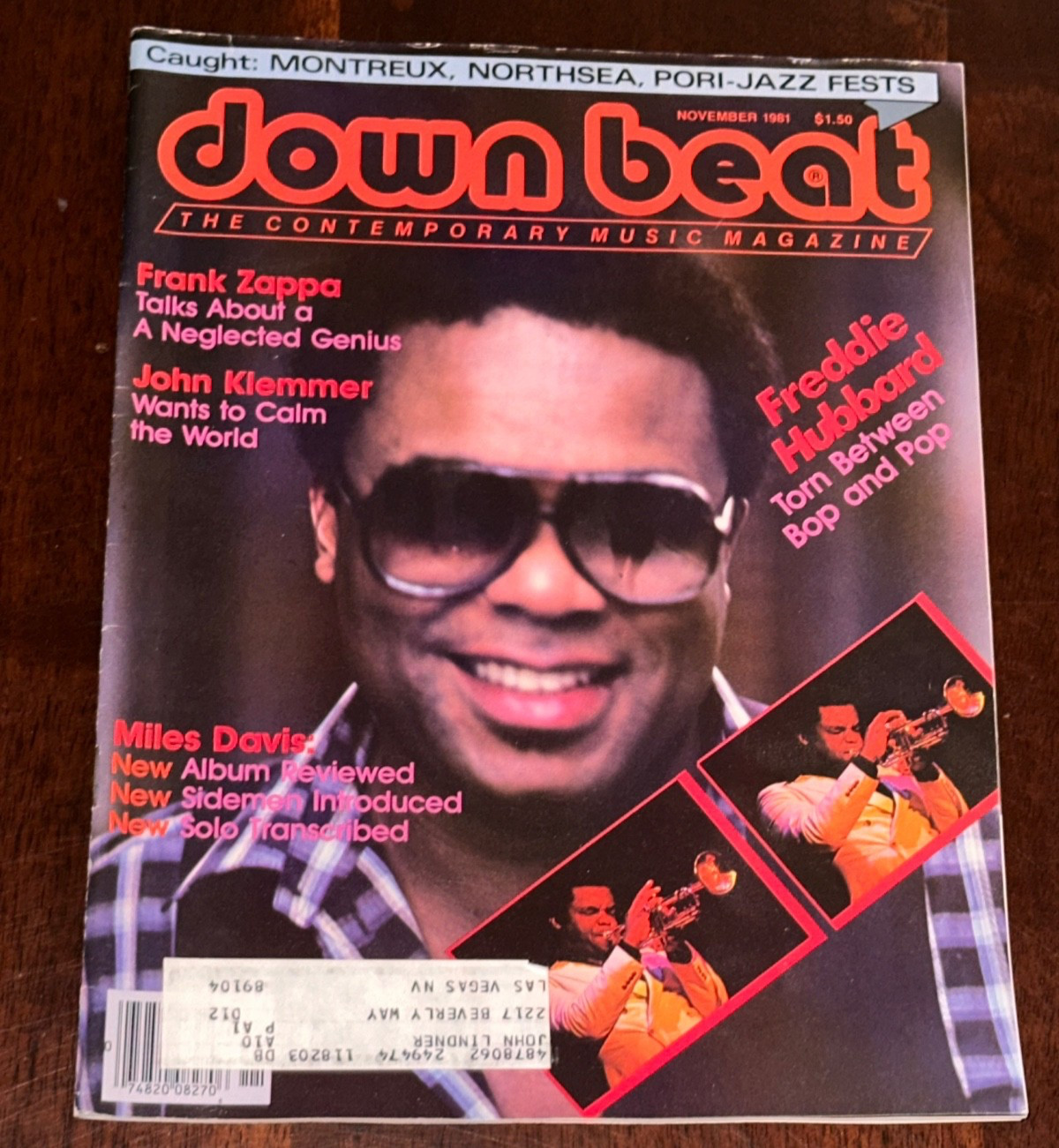 Down Beat Contemporary Music Magazine Nov 1981 Frank Zappa Freddie Hubbard Jazz