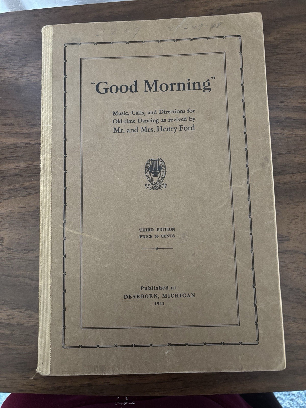Good Morning Third Edition 1941 Mr. and Mrs. Henry Ford Old-time Dancing