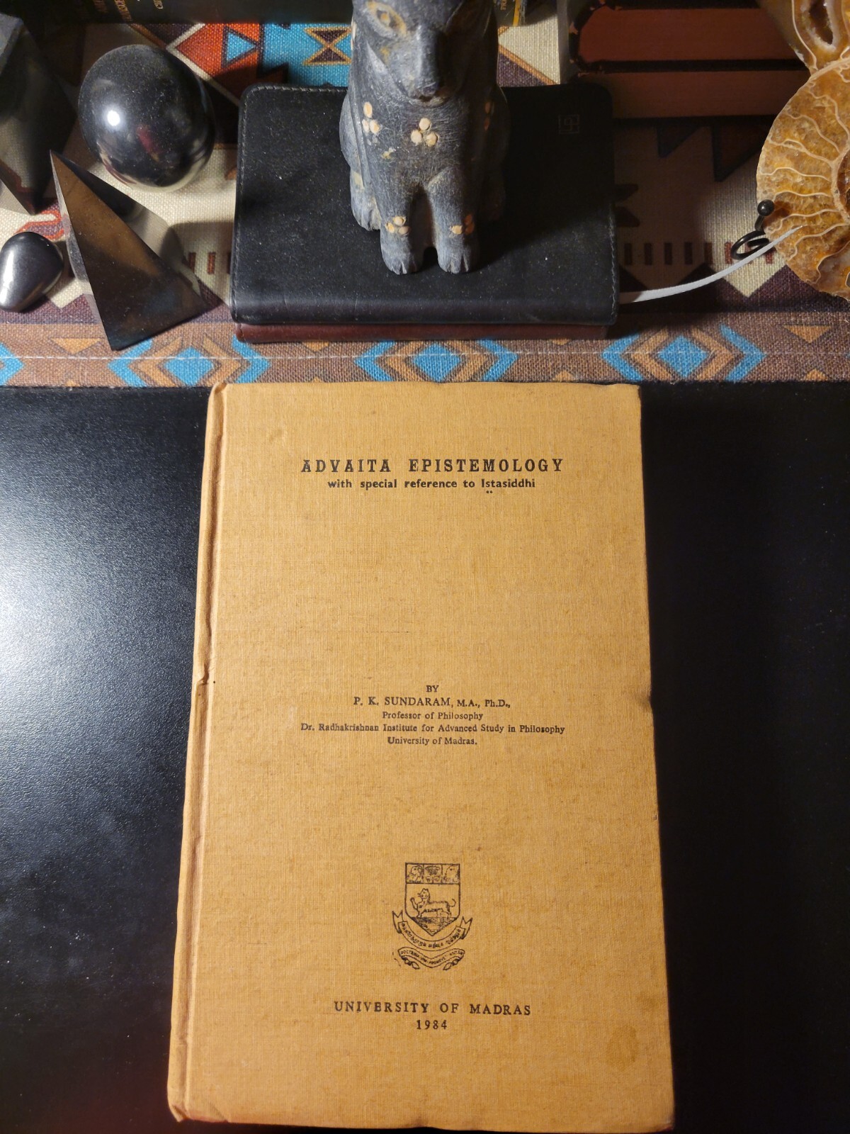 Advaita Epistemology – Univ. of Madras – P.K. Sundaram – RARE Hinduism book