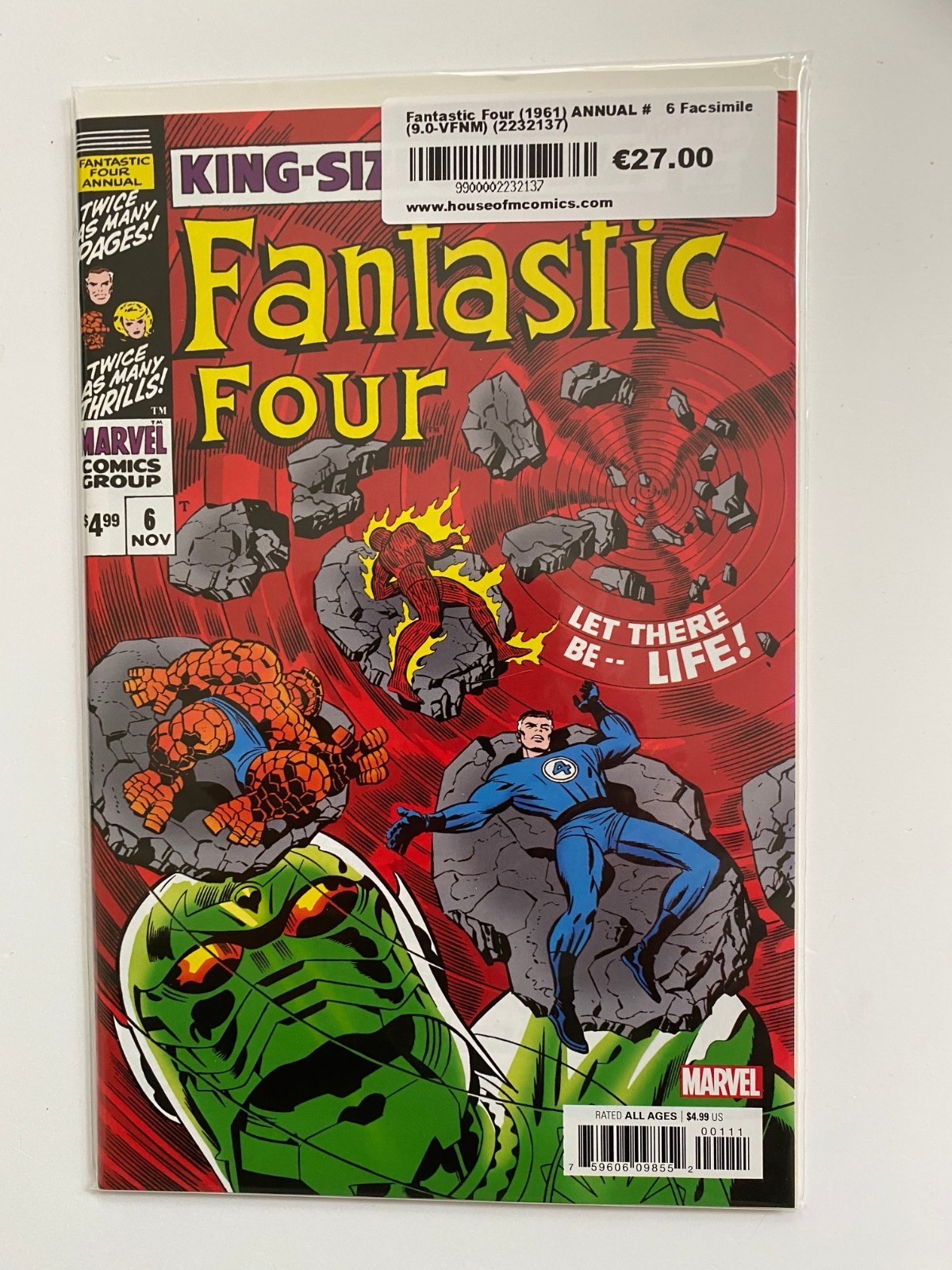 Marvel Fantastic Four King-Size Annual #6 Facsimile reprint VF/NM bagged boarded