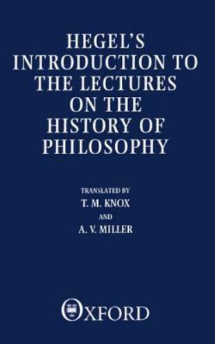 Introduction to the Lectures on the History of Philosophy, Paperback by Hegel…