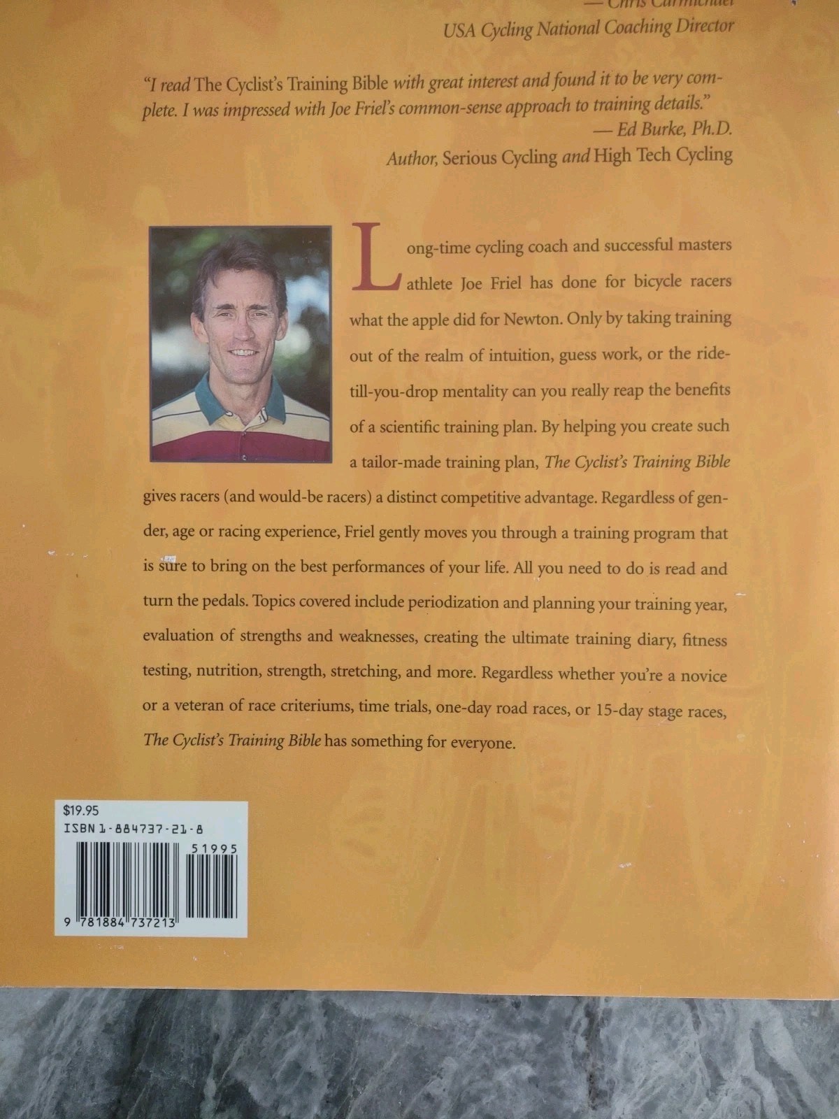 1996 The Cyclist’s Training Bible 2nd Edition Joe Friel Serious Bikers 266 Pages