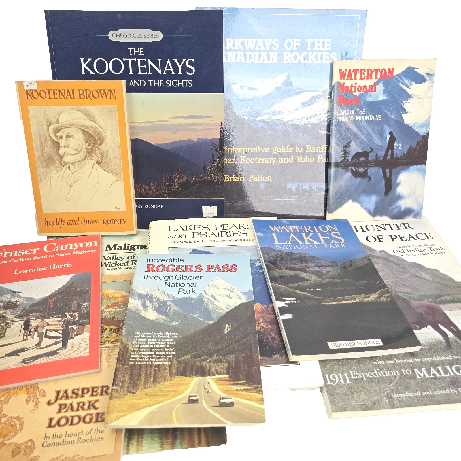 11 Vtg Canadian National Park Books Booklets Waterton Glacier Kootenay Parks