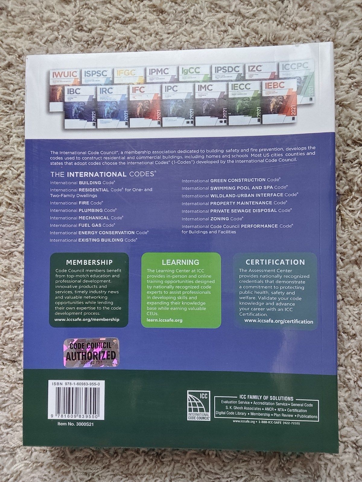 *International Building Code IBC 2021 – ISBN: 9781609839550